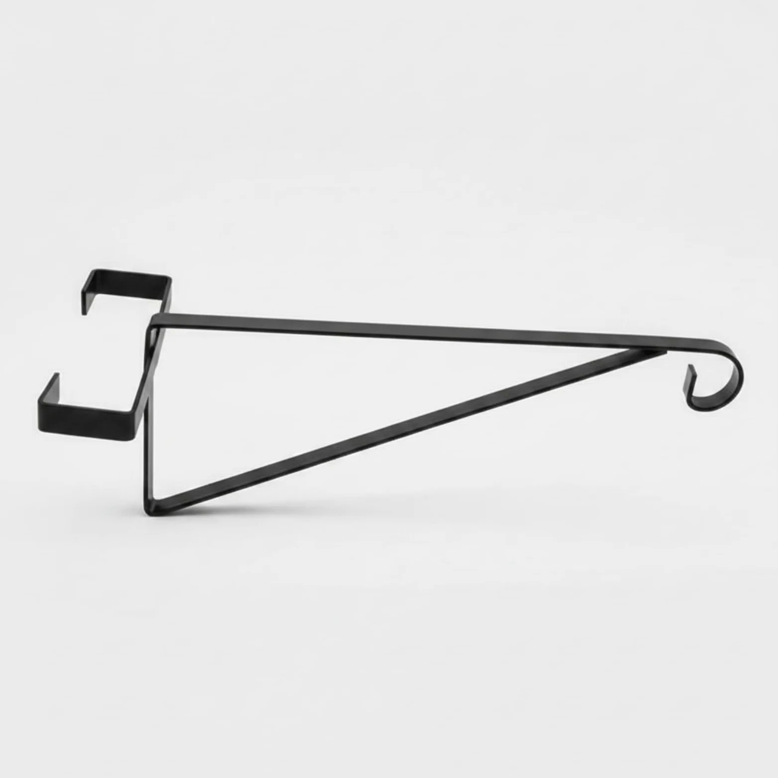 Support Panier Clôture Crochet Équerre Accroche Plante en Acier Carbone avec Renfort Triangulaire 34 Cm pour de Jardinières 16 Pouces Adapté au Jardin Terrasse Cour Porche