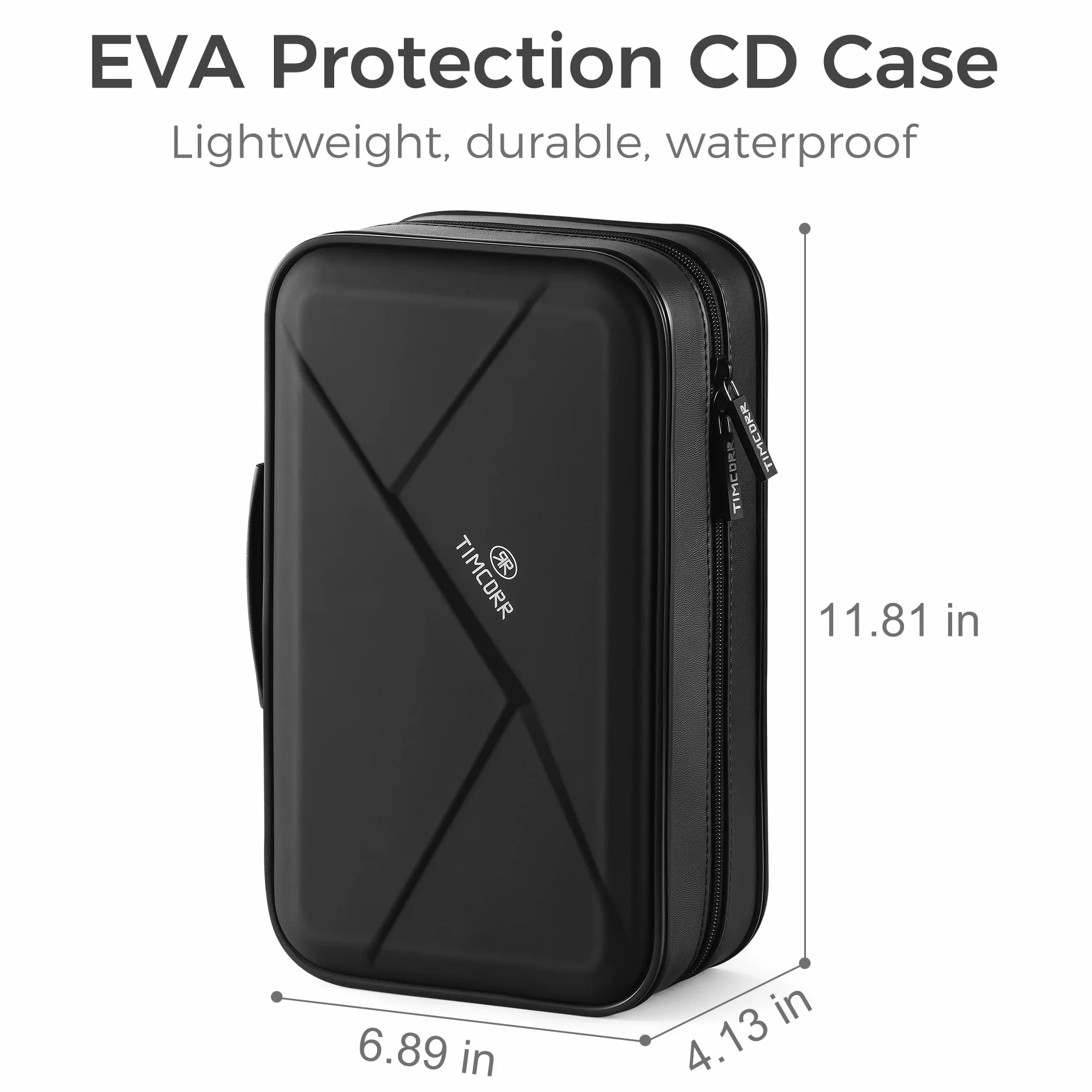 Étui de rangement pour CD et DVD 144 boîtiers capacité portable classeur protection plastique Noir