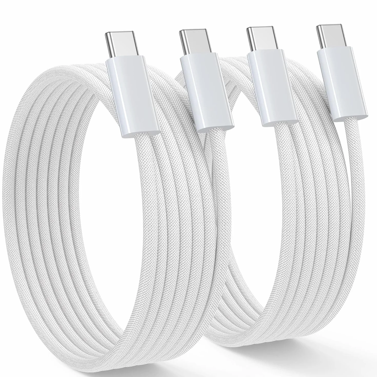 Câble USB C vers USB C 60W PD Charge Rapide Lot de 2 1M pour iPhone 17 16 15 Pro Max MacBook Pro iPad Air 4 Galaxy S23 S22 Huawei Google Pixel Xiaomi Sony