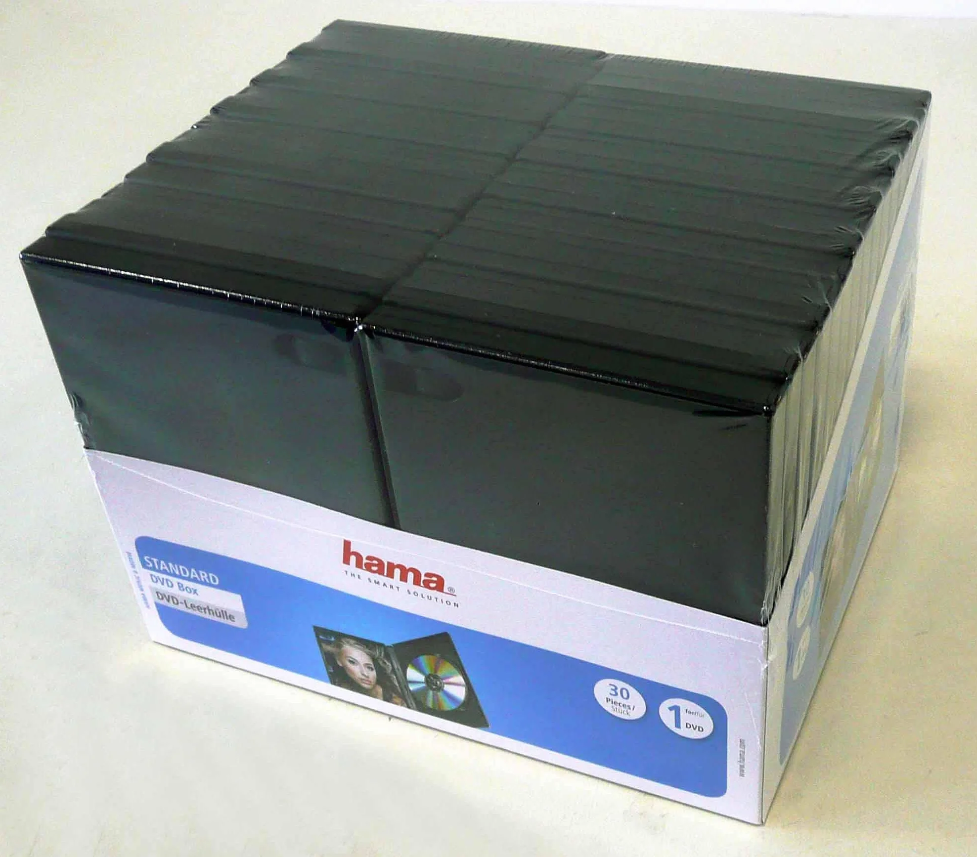 Hama Boîtier Standard DVD CD Blu-Ray Noir Lot de 30