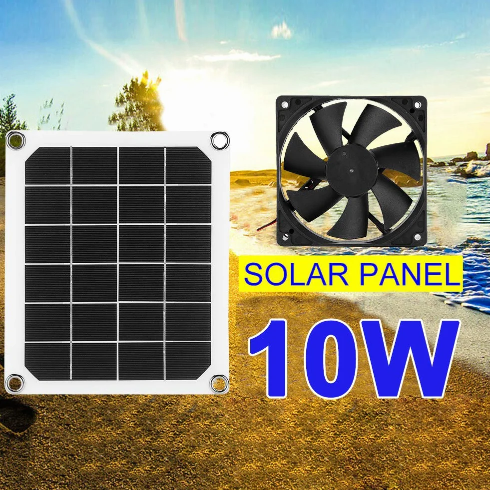 Ventilateur d'Extraction Solaire IP65 Étanche pour VR Serres Maisons