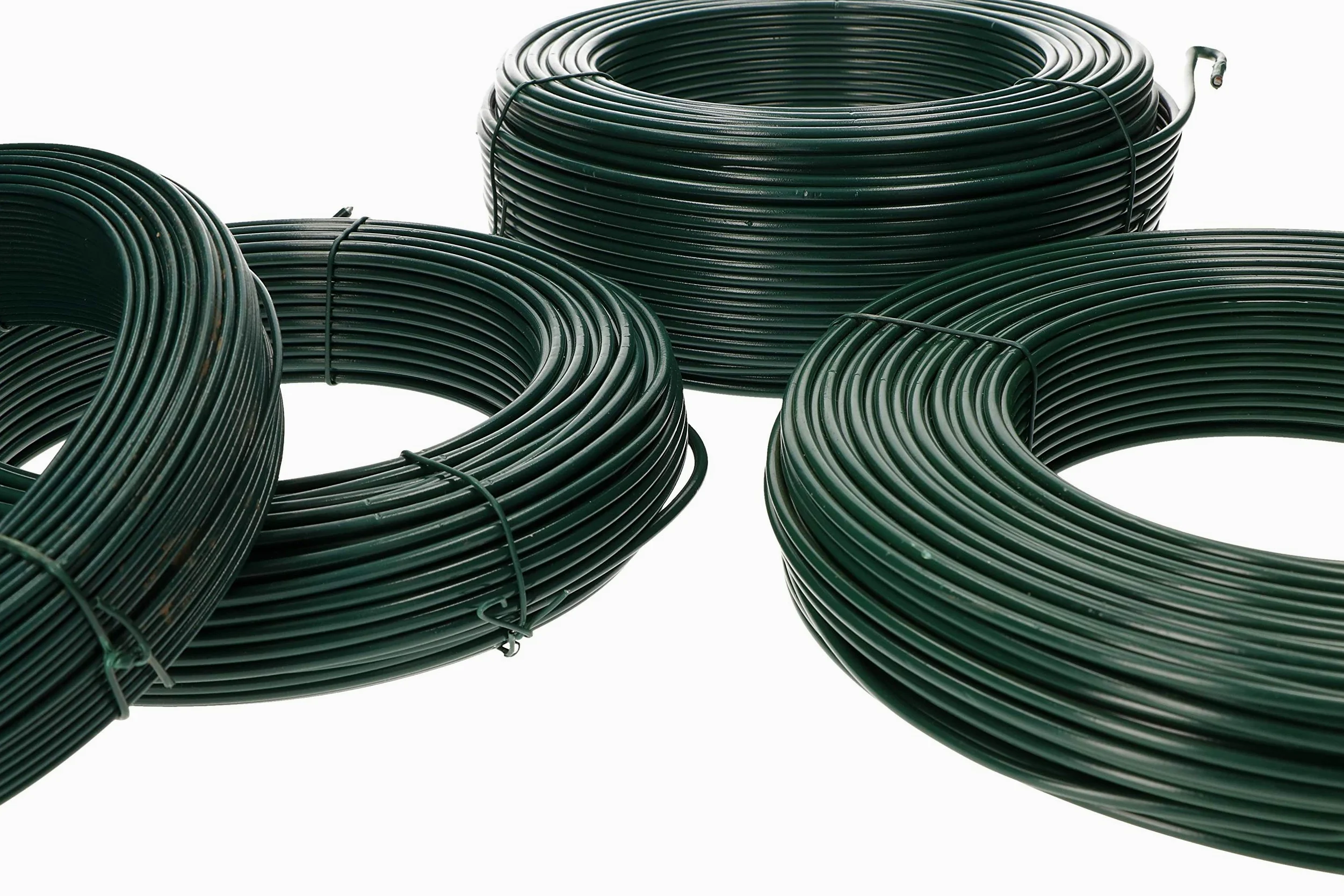 KOTARBAU® Fil de jardin 3,80 x 100m Revêtement PVC Vert - Fil pour plantes, bricolage, liaison, tension, clôture - Galvanisé pour lier les plantes