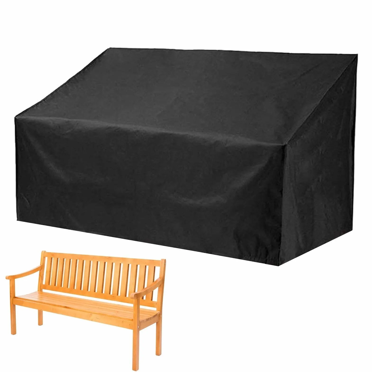 Housse Banc de Jardin 2/3/4 Places, Protection Extérieur Étanche Anti-UV 210D Oxford