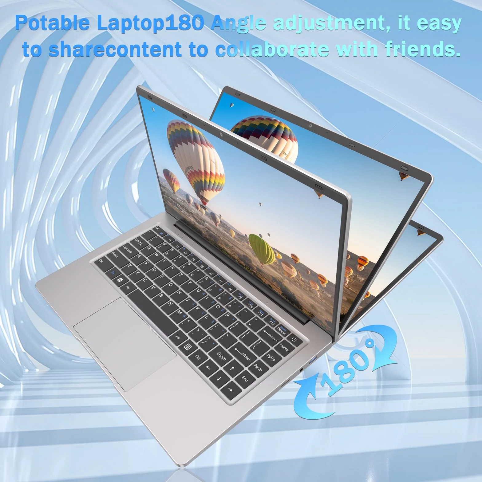 Ordinateur Portable 14 Pouces Celeron N4000 6GB RAM 128GB SSD WiFi Bluetooth