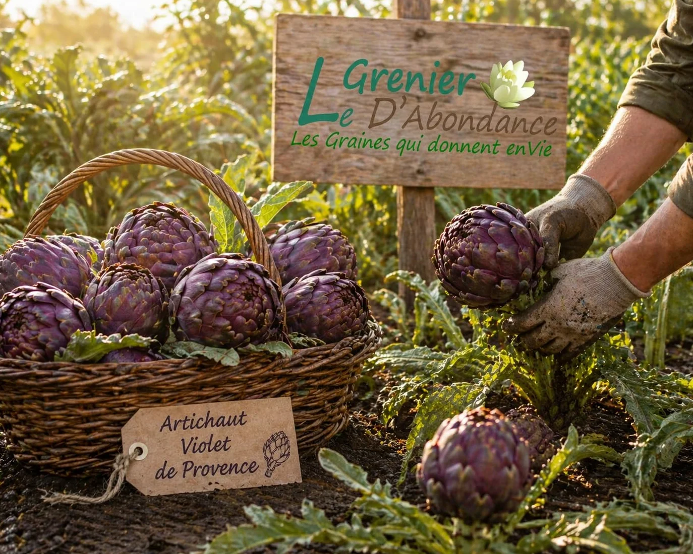 Le Grenier d'Abondance ARTICHAUT Violet de Provence Cynara scolymus 10 graines