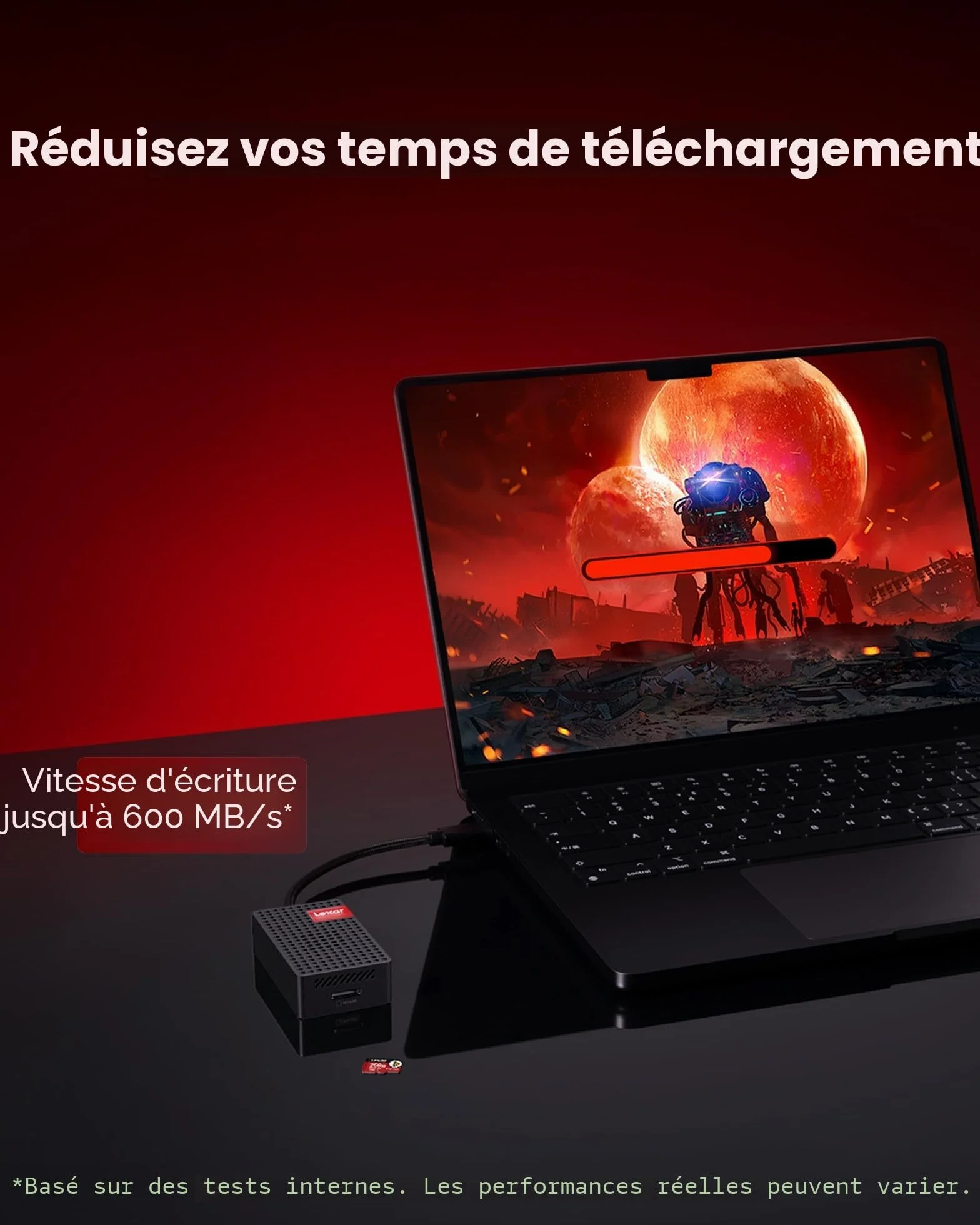 Lexar Play Pro Carte MicroSDXC Express 512Go 900MB/s Lecture 600MB/s Écriture A2 4K pour Gaming