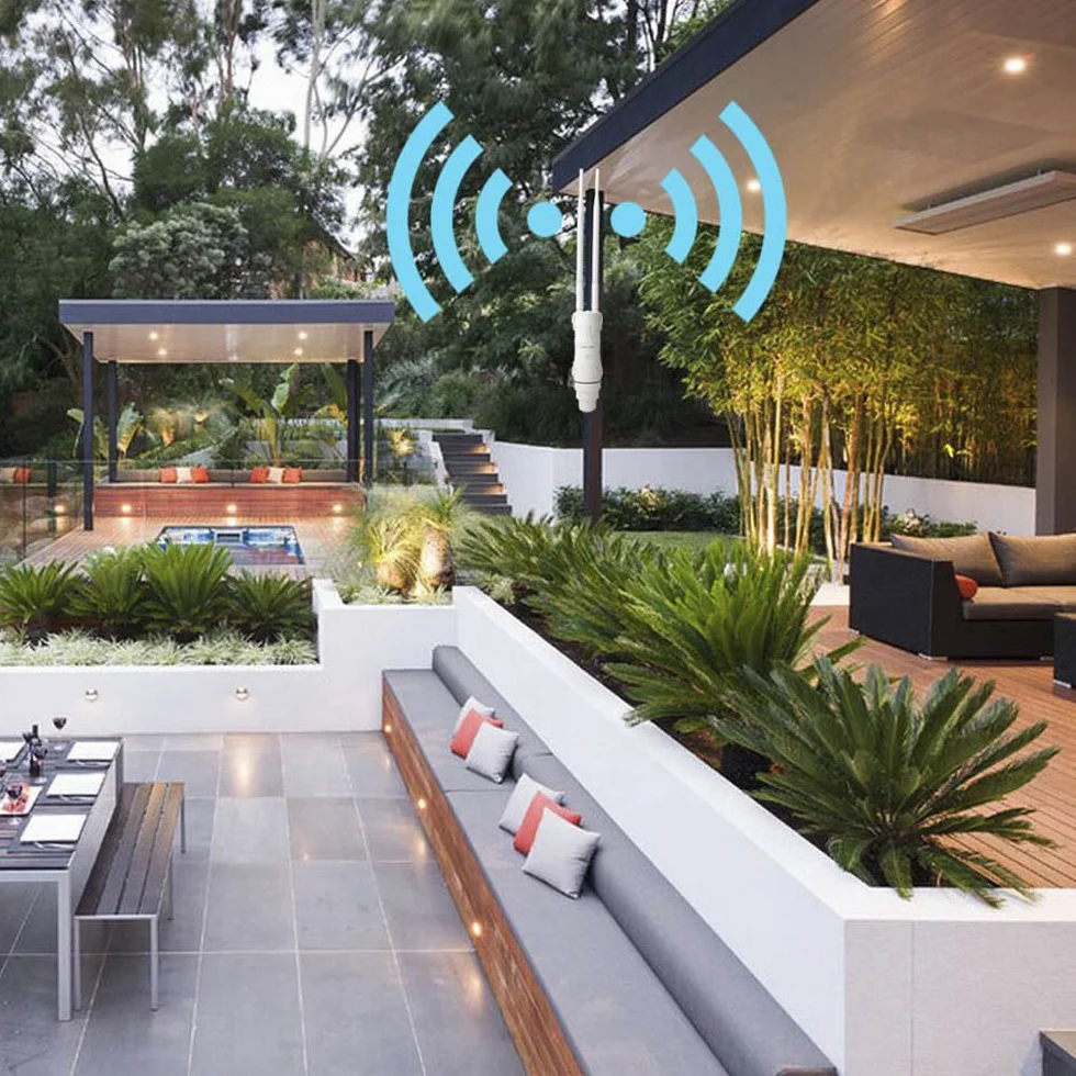 WAVLINK Point d'accès Wi-Fi AC600 Extérieur Double Bande 2.4+5G, Amplificateur WiFi avec 2 antennes, PoE Passif