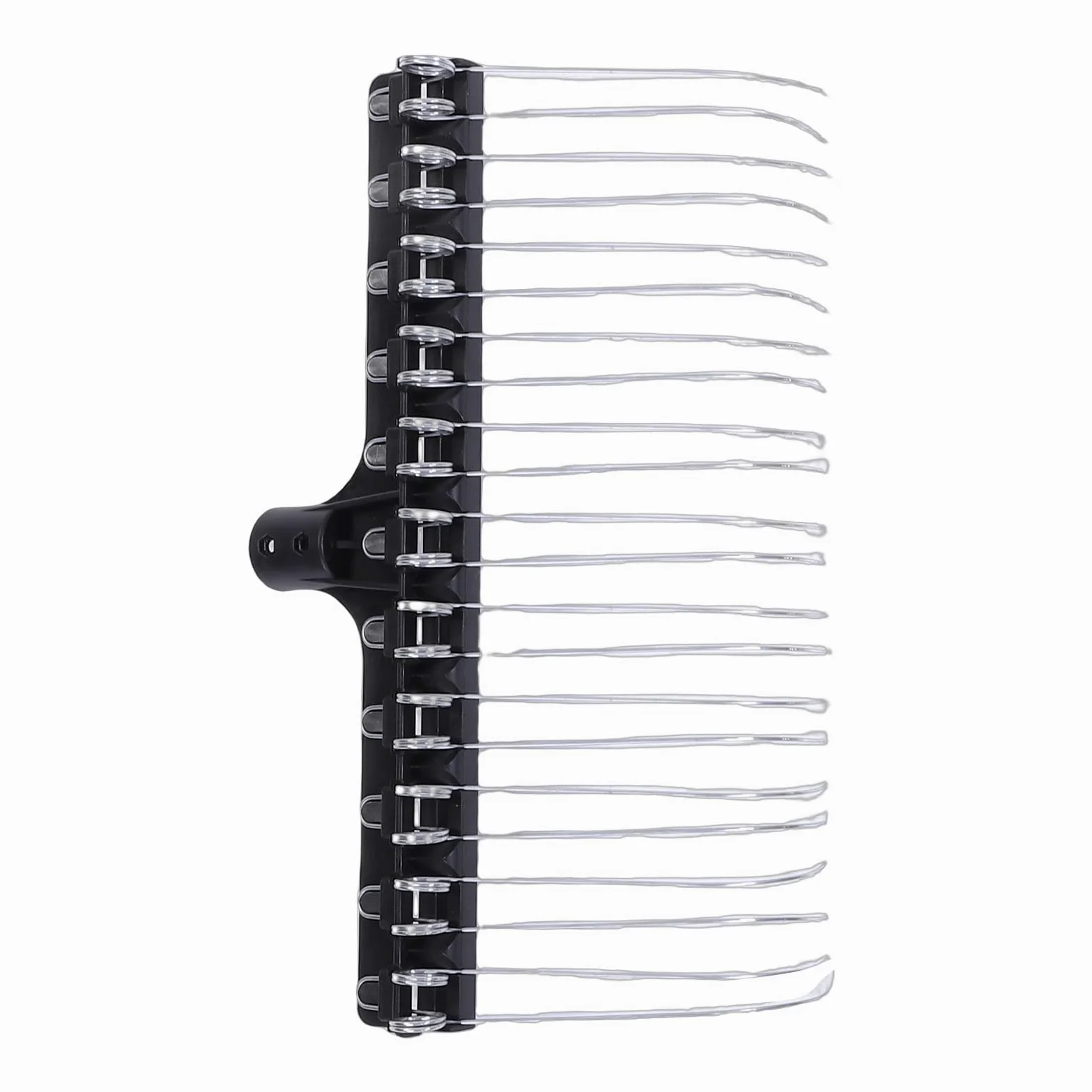 Cocoarm Râteau Jardin 41,5cm Acier Trempé Réglable Noir | Dents flexibles, 4 sections, léger, feuilles, gravier, paillis