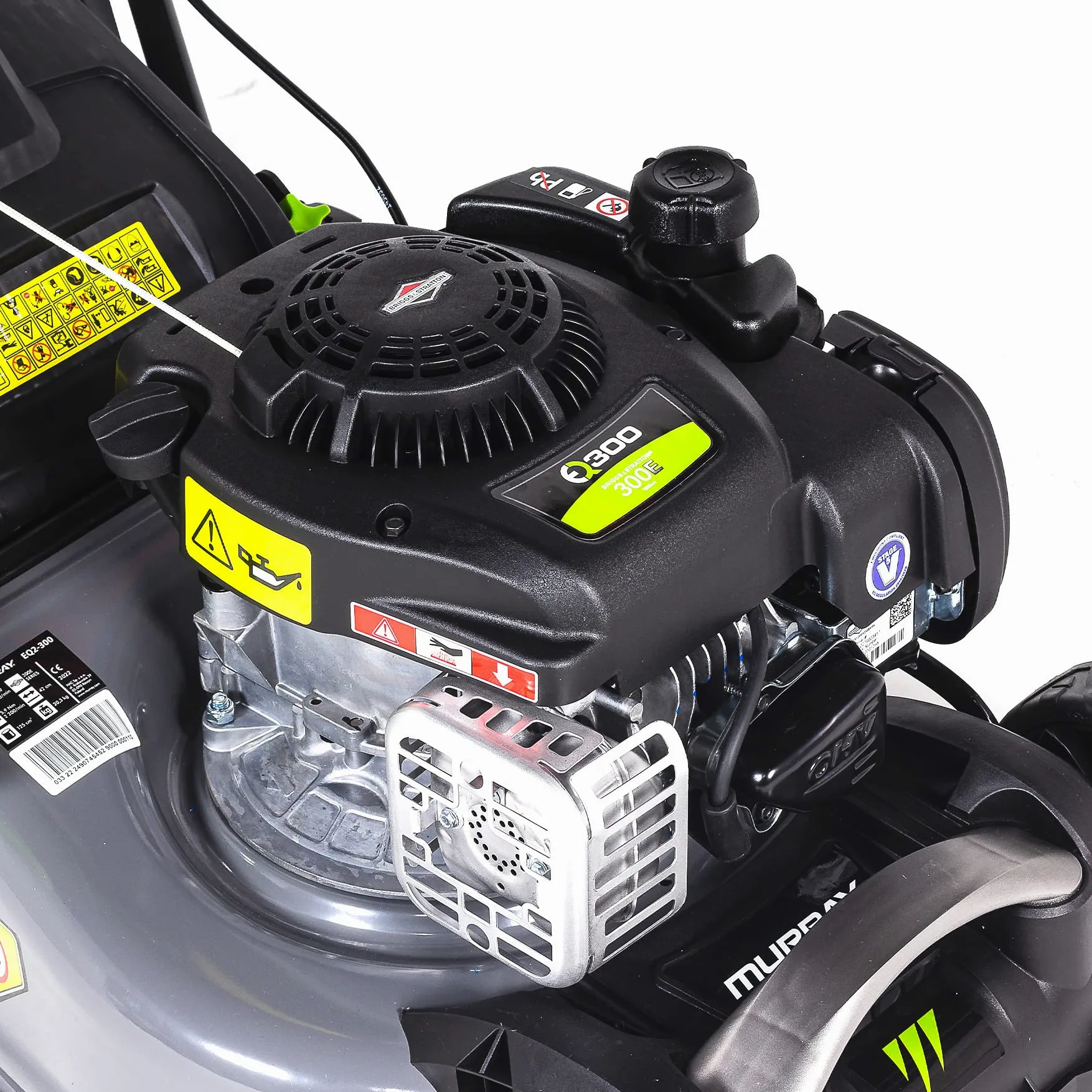 Murray Tondeuse Gazon Thermique "EQ2-300" - Tondeuse à Gazon Essence Poussée 2 en 1, 42cm - Bac à Gazon 45L pour Petites et Moyennes Pelouses - Tondeuse Thermique avec Moteur Briggs & Stratton