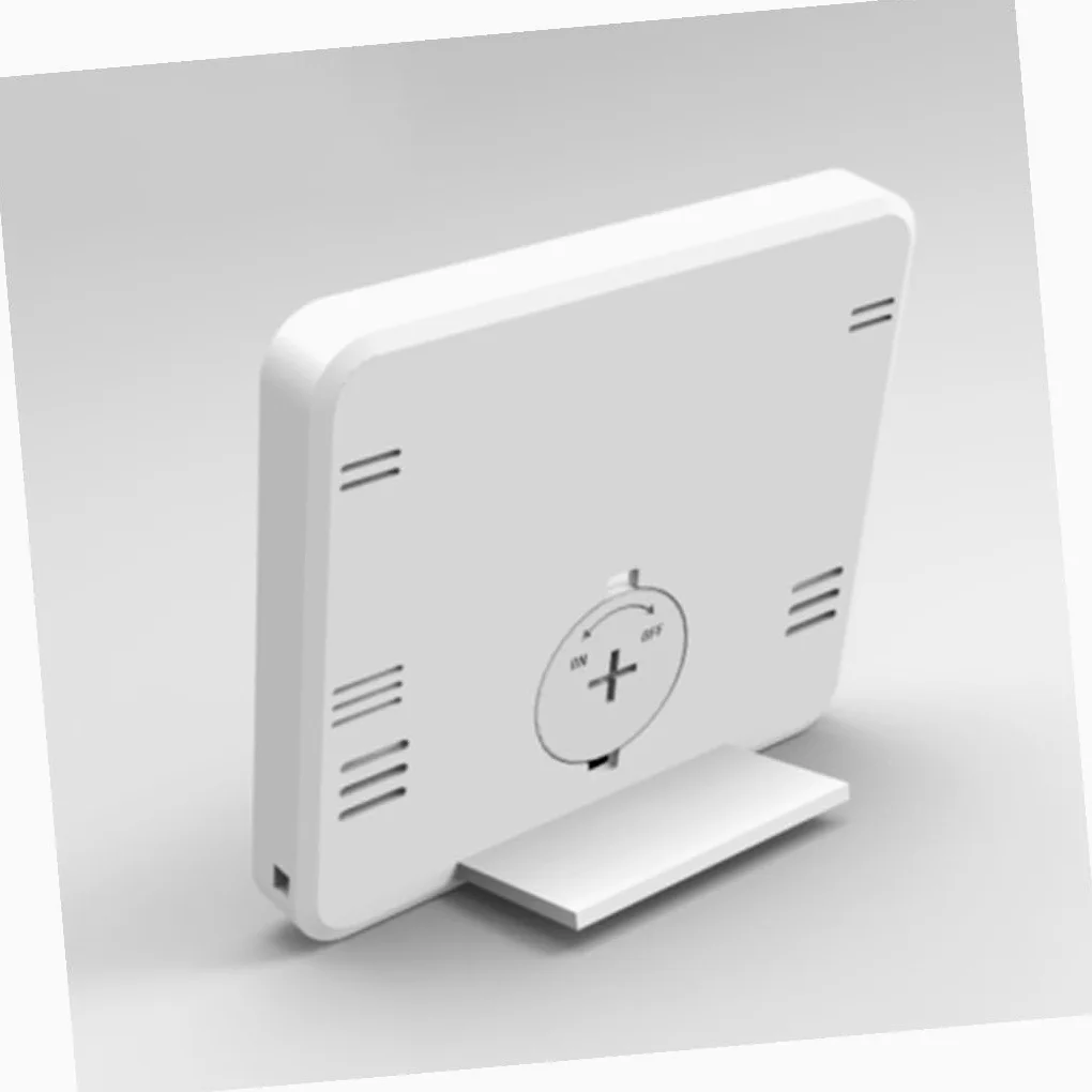 ibasenice Hygromètre D'intérieur Numérique Ultra-fin Pour Maison Et Bureau, Thermomètre Domestique Blanc Avec Horloge 12h, Mesure Précise Température Et Humidité Ambiante