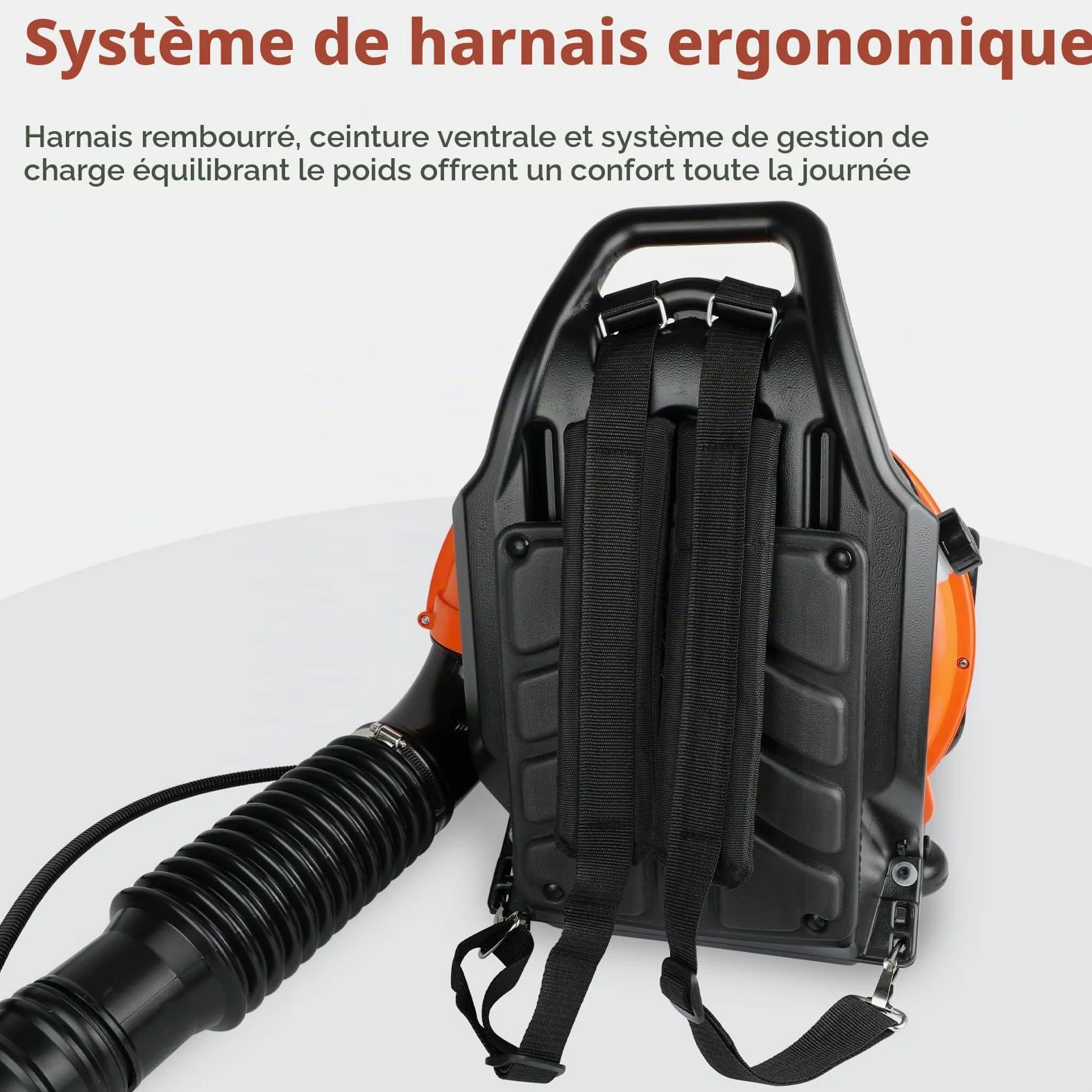 63cc Souffleur de Feuilles à Essence, Style Sac à Dos, ASUNCELL Vitesse de Soufflerie, Souffleur de Feuilles de Carburant sans Fil pour Patios, Gardens