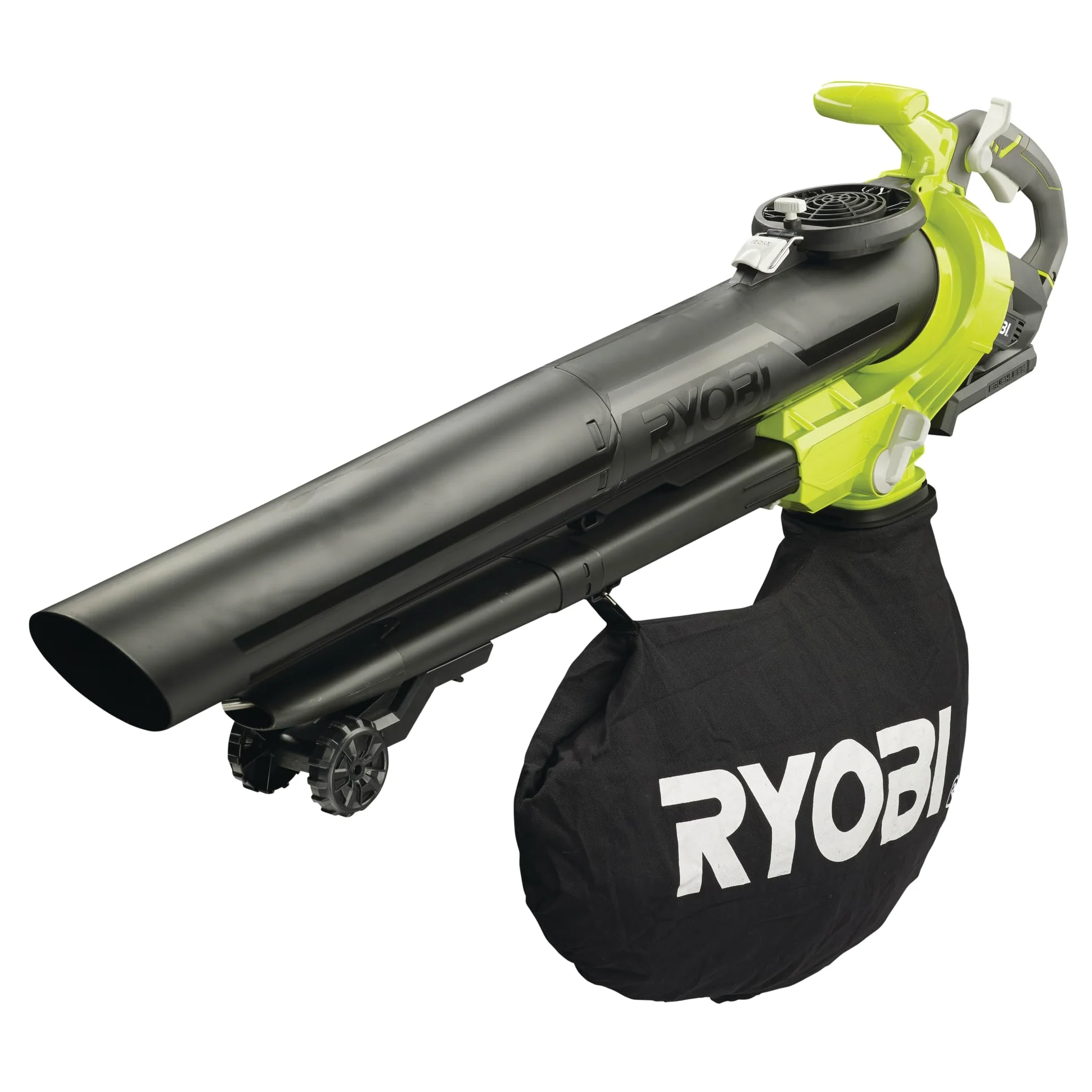RYOBI Souffleur Aspirateur Broyeur de Feuilles 36V MAX POWER Brushless RBV36B-0 – 3-en-1, 237 km/h, Sac 45L, Broyage 10:1, Nettoyage Terrasse, Pelouse&Ramassage de Feuilles (sans batterie ni chargeur)