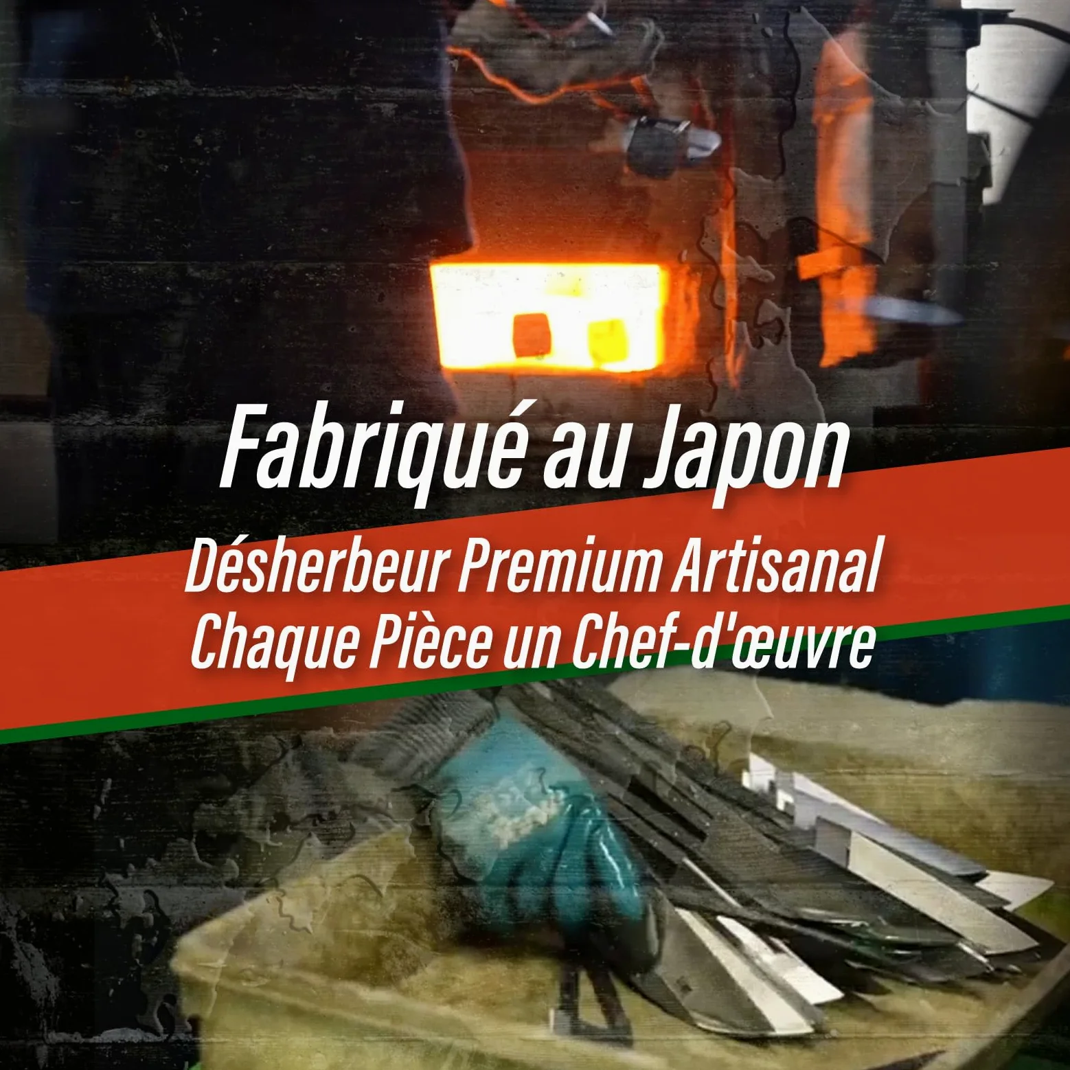 SUIZAN Faucille de désherbage Nejirikama 330mm - Binette Japonaise Sarcloir | Professionnelle Nejiri Kama Désherbeur Arracher Mauvaises herbes Sarclage Potager Massif Ameublir Racines Jardinage Outils