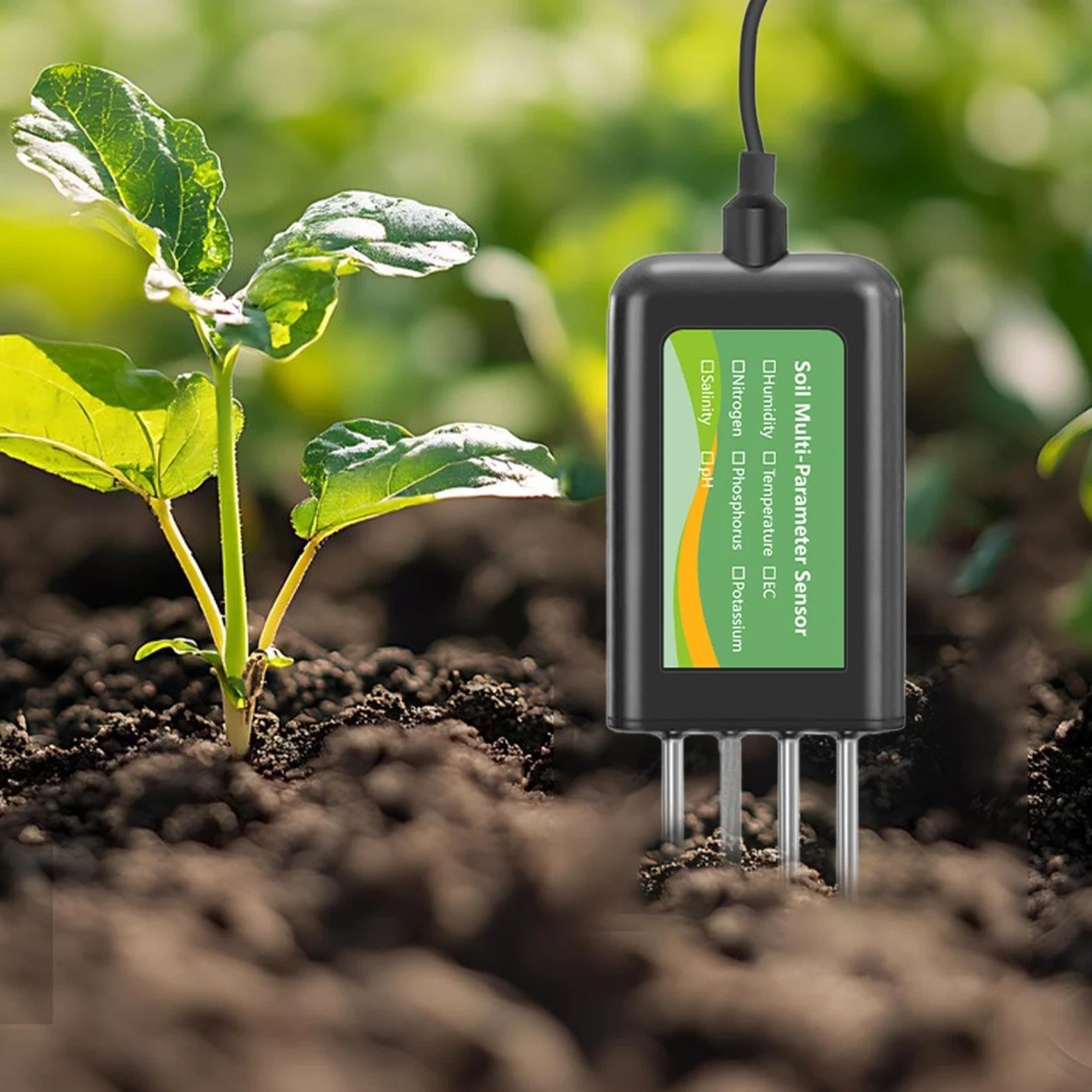 Testeur de En 1, Humidimètre, Hygromètre de Fertilité, NPK pour Plantes D'extérieur et D'intérieur, Serre,