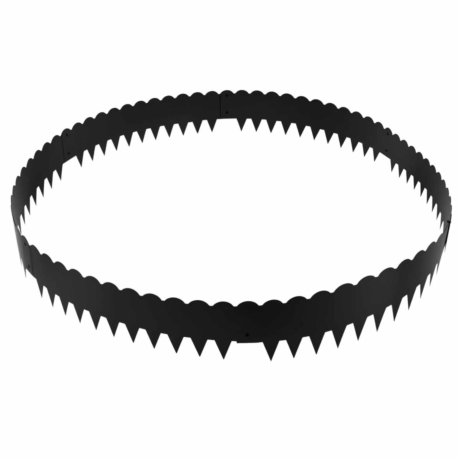 Lot de 6 bordures de pelouse en métal - Bordure de jardin - Barrière contre les mauvaises herbes - Résistant aux intempéries et flexible - Pour parterres et chemins - Noir