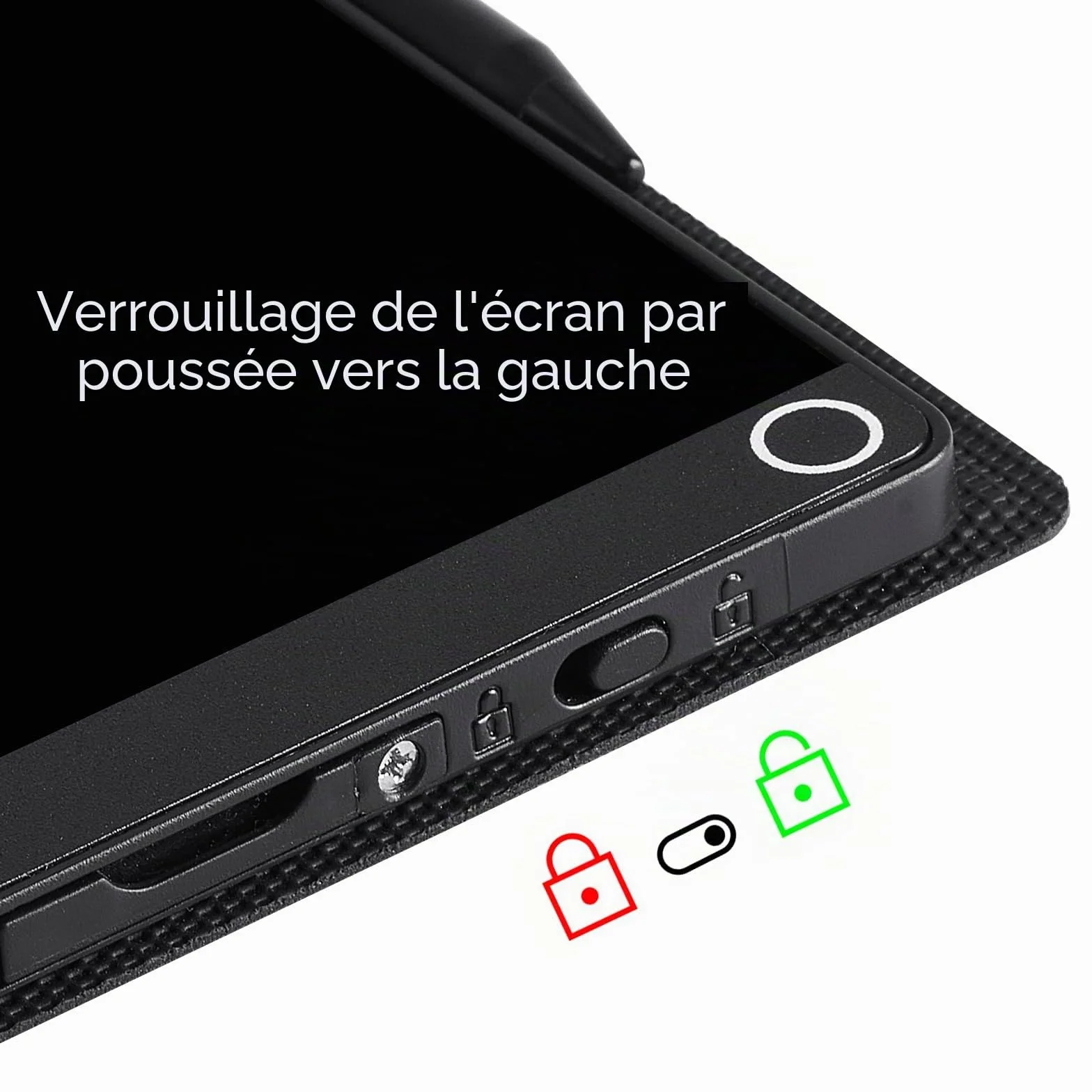 Czemo Tableau d'écriture LCD 6,5 pouces avec étui de protection réutilisable pour adulte