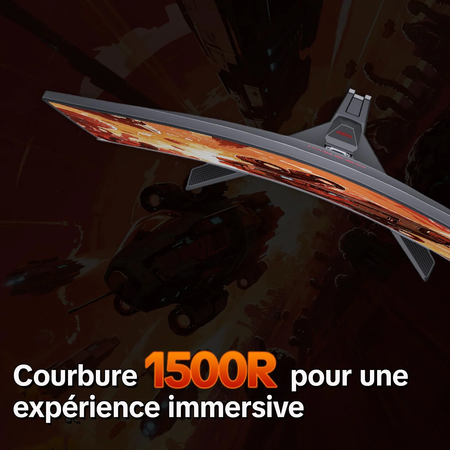 KOORUI 27 Pouces Écran Gaming Incurvé QHD 2560x1440 180 Hz Adaptive-Sync VESA 100x100mm HDMI 2.0 DisplayPort 1.4