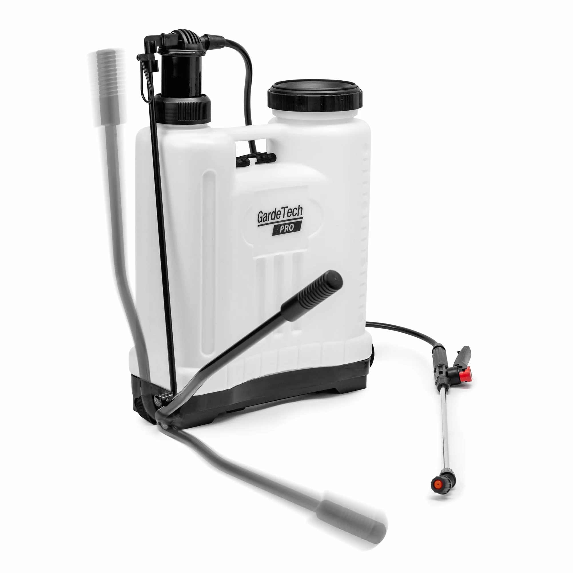 Pulvérisateur à pression 20L - Pulvérisateur à dos avec pression 4 bars, 4 buses de pulvérisation, lance télescopique de 100 cm, tuyau de 145 cm - Pulvérisateur de jardin pour protection des