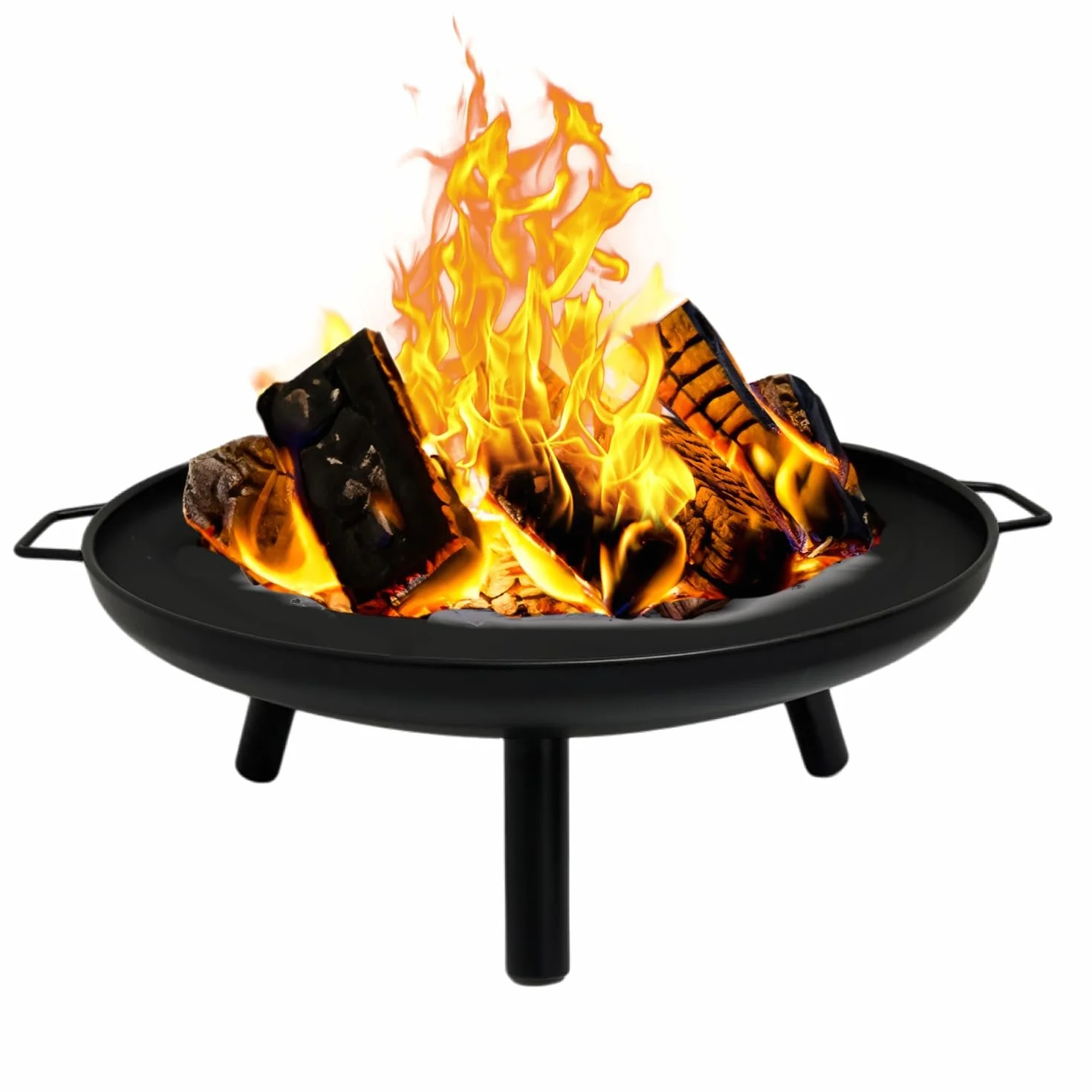 GasOne Foyer d'extérieur de 58,4 cm – Foyer à Bois – en Alliage d'acier Durable pour l'extérieur – Petit Foyer pour Jardin, Porche, terrasse, Camping, Barbecue