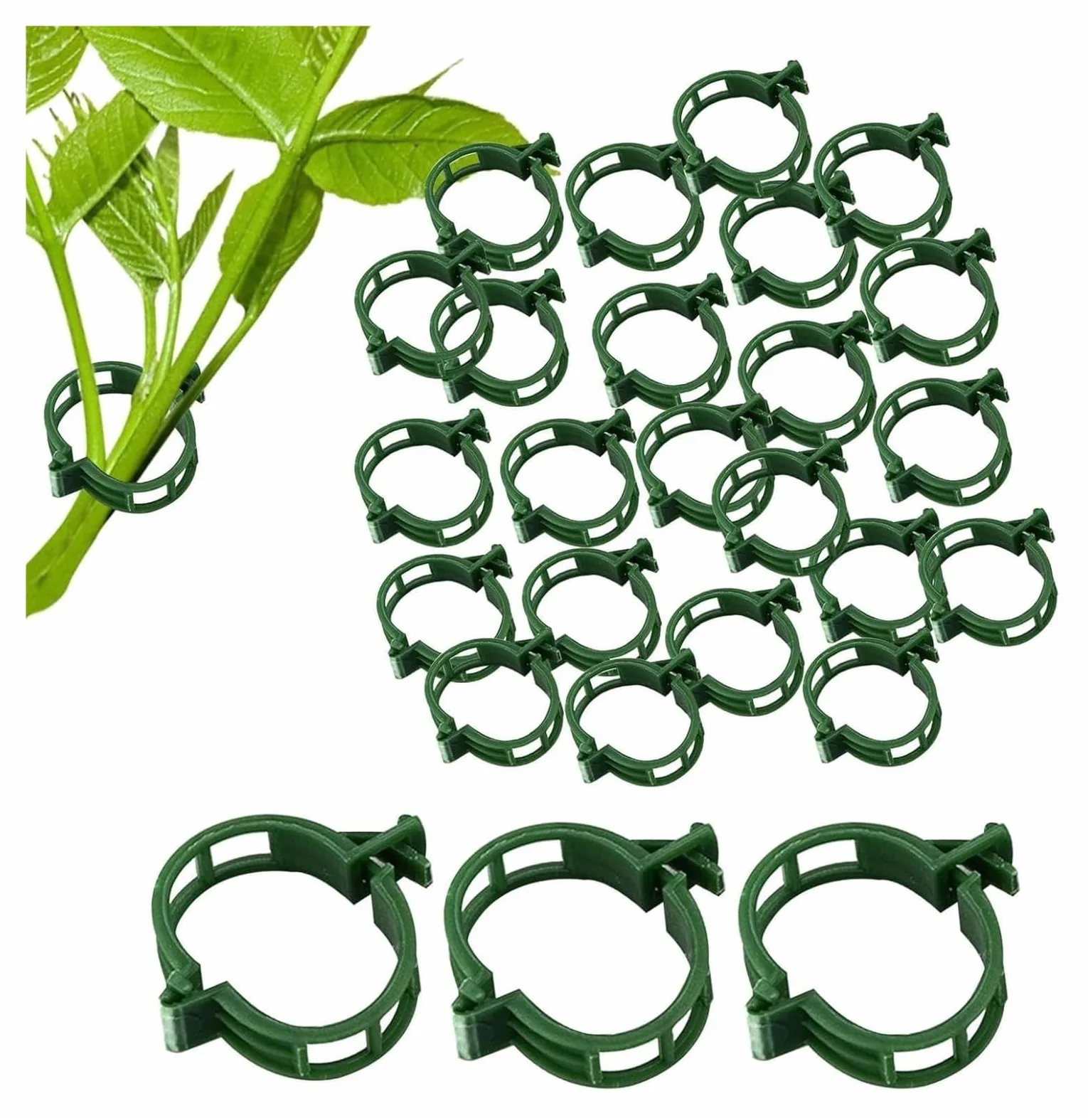 Attaches pour Plantes grimpantes, Clips de Vigne Support for Plantes, 300 pièces Multicolores for tiges(Grün)