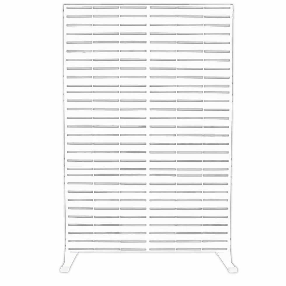 SIEDITI FUORI E DENTRO Panneau Brise-Vue Paravent métal modulaire Claustra Acier résistant intempéries Lignes Blanc