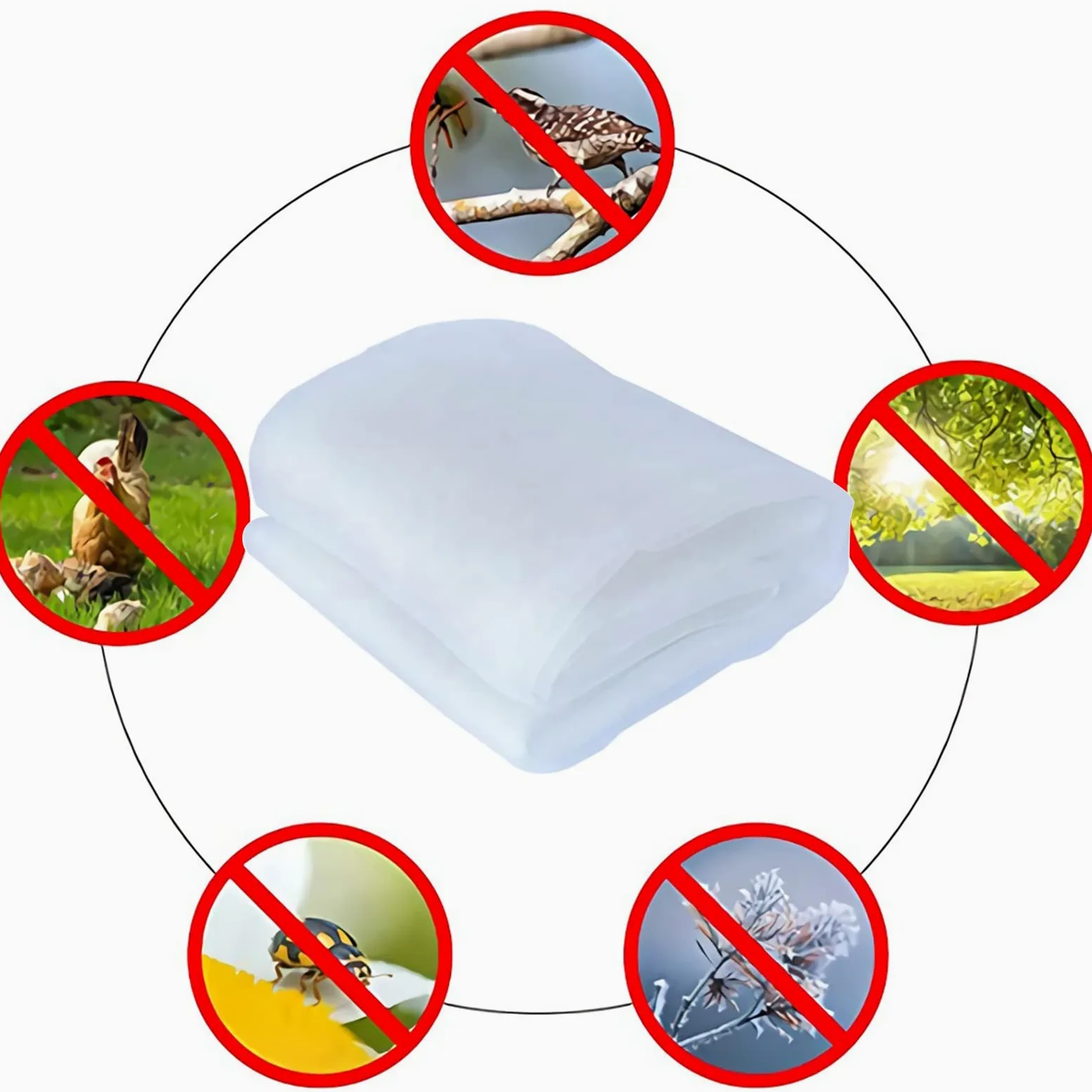 Filet anti-insectes de jardin - Tunnel de culture en maille fine pour protéger les légumes, les plantes, les fruits, les fleurs des insectes, des oiseaux, des insectes