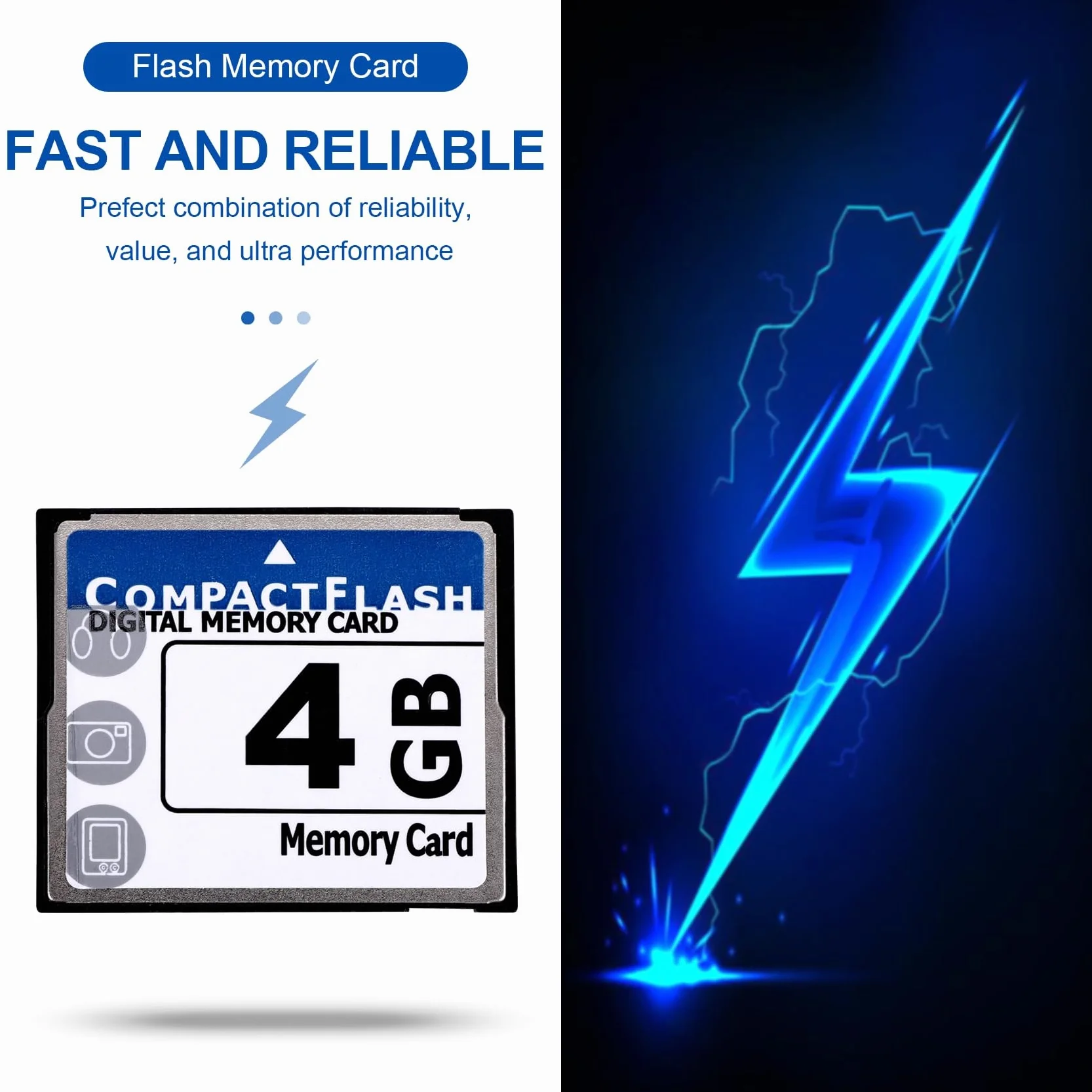 Carte mémoire flash compacte 4 Go Whiteandblue