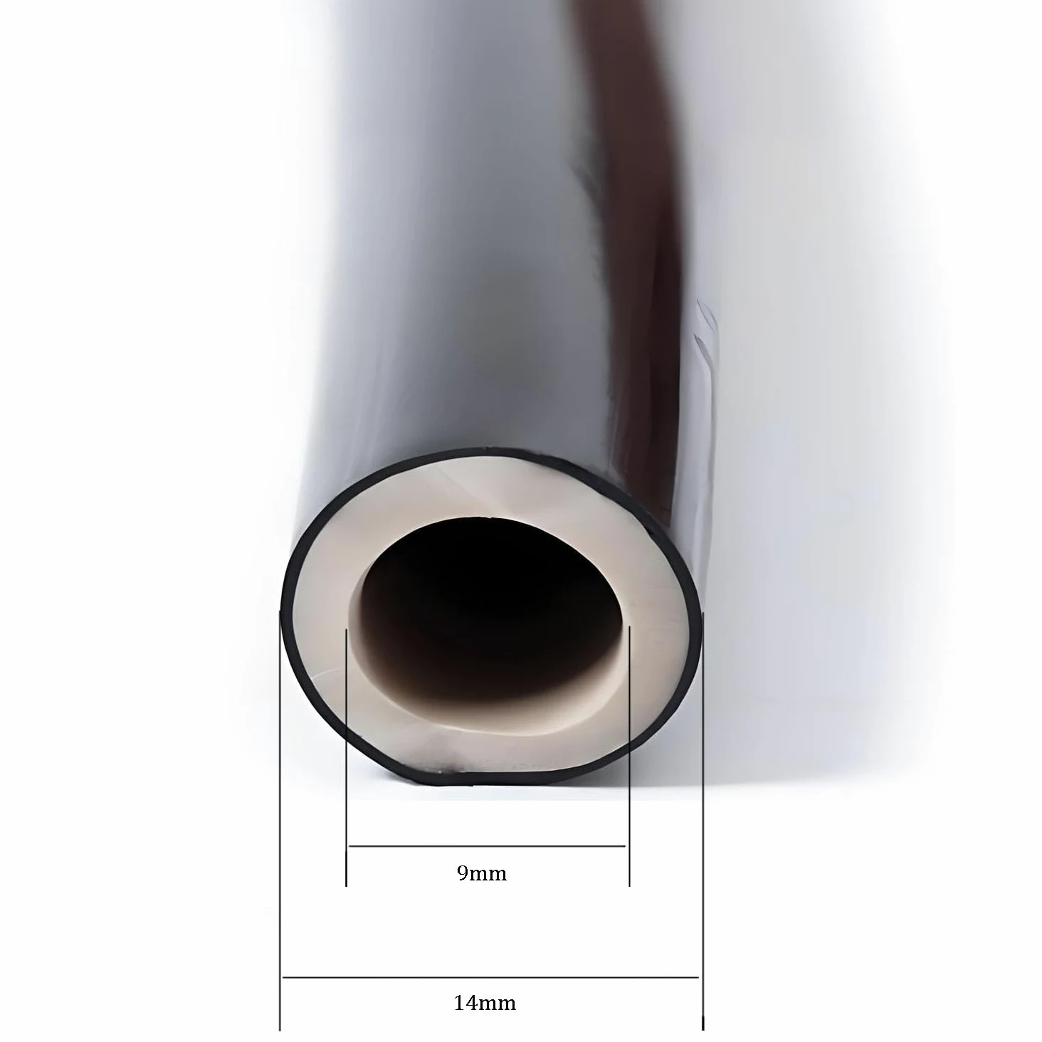 Tuyau à air auto-coulant, noir, en PVC, flexible, pour étang, aquarium et bassin à carpes koï, respectueux de l'environnement, non toxique pour les poissons et les plantes (ID 12 mm, diamètre