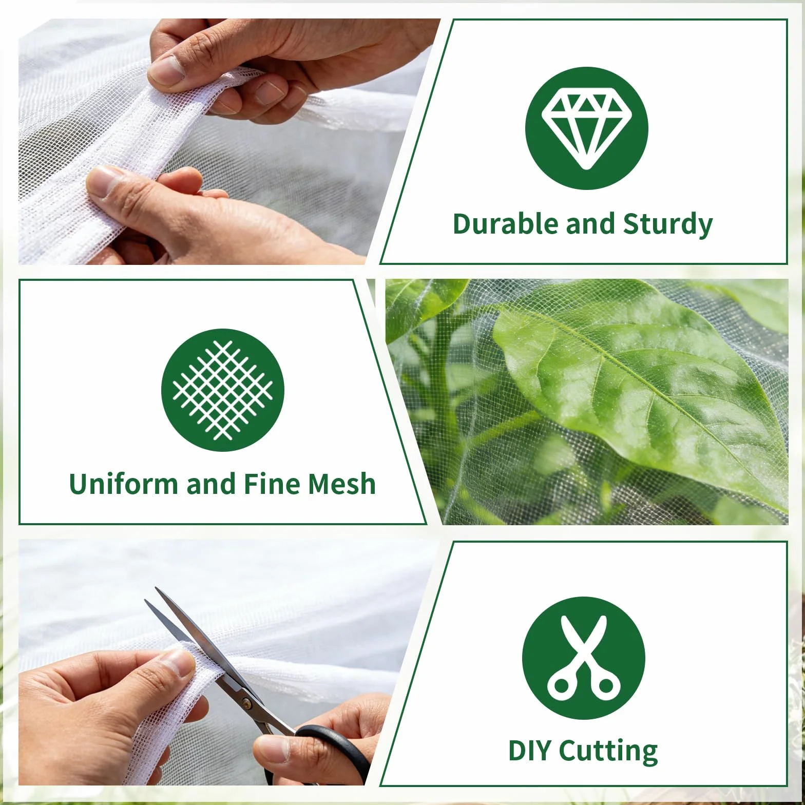 Filet Anti-Insectes 1.2 x 3m Maille Fine Protection Plantes Potager