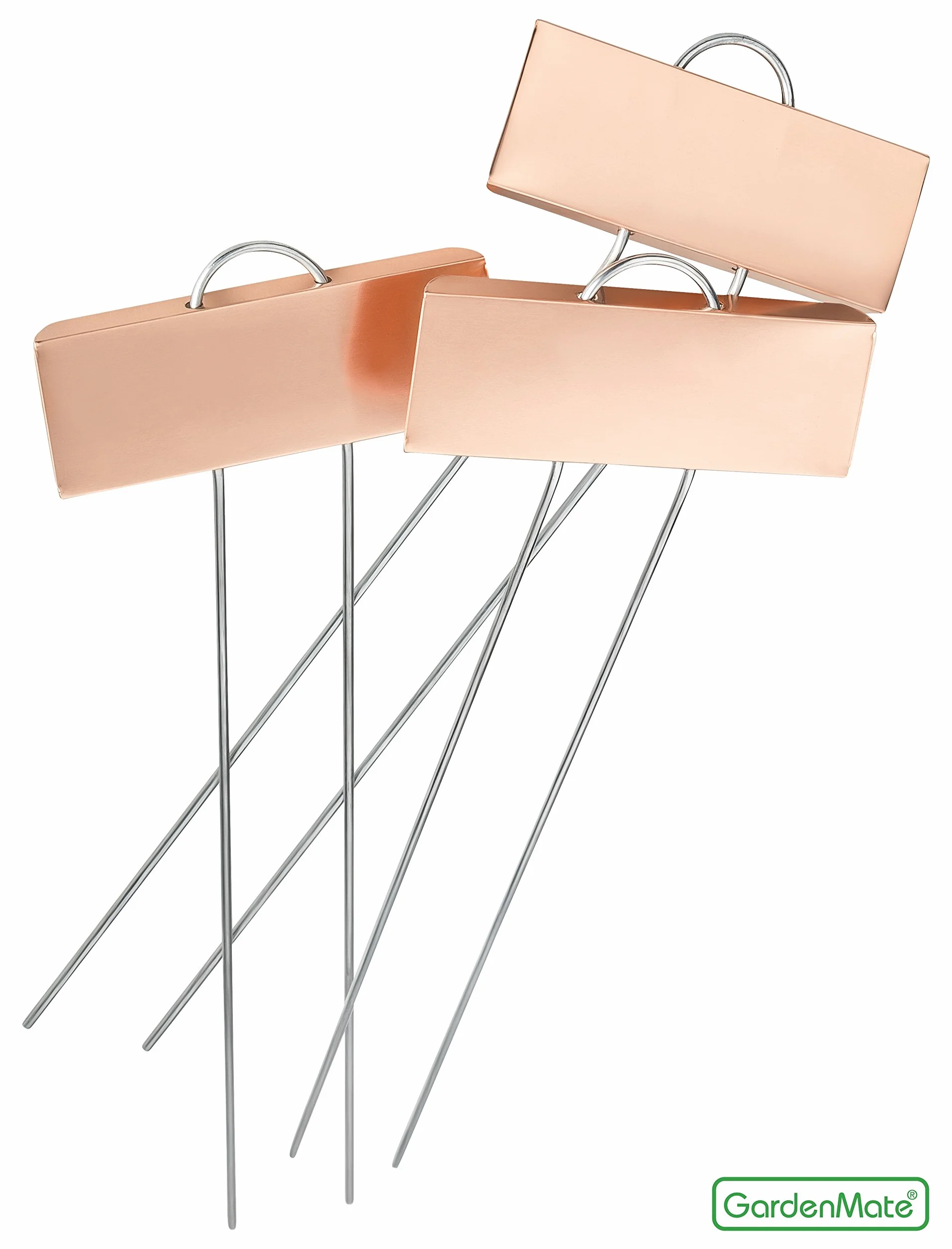 GardenMate Lot de 25 grandes étiquettes pour plantes en cuivre résistant aux intempéries, hauteur 29,2 cm, zone d'étiquette 8,9 x 3,2 cm