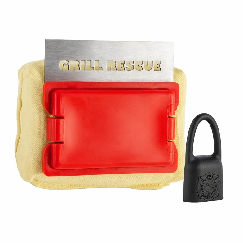 Grill Rescue Brosse de nettoyage à la vapeur sans poils - Tête résistante à la chaleur pour grilles en acier inoxydable, porcelaine, fonte