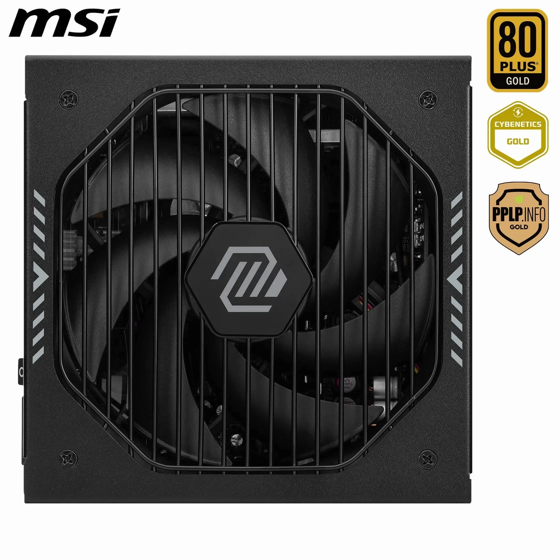 MSI MAG A850GLS PCIE5 Alimentation PC 850W ATX 80 Plus Gold ATX 3.1 Compatible PCIe 5.1 Câbles gaufrés Connecteur natif 12V-2x6 Bicolore