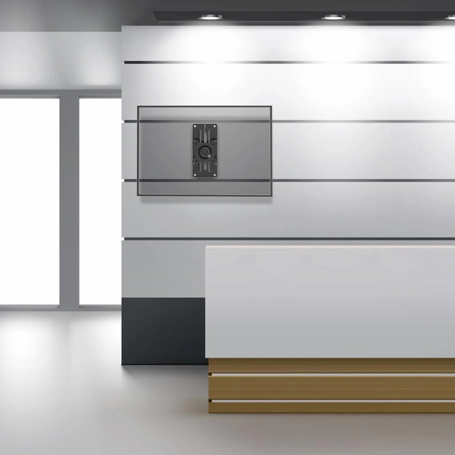 Support Mural Ecran PC Réglable Pivotant Inclinable pour Moniteur 13-35 Pouces VESA 100x100mm 10 kg