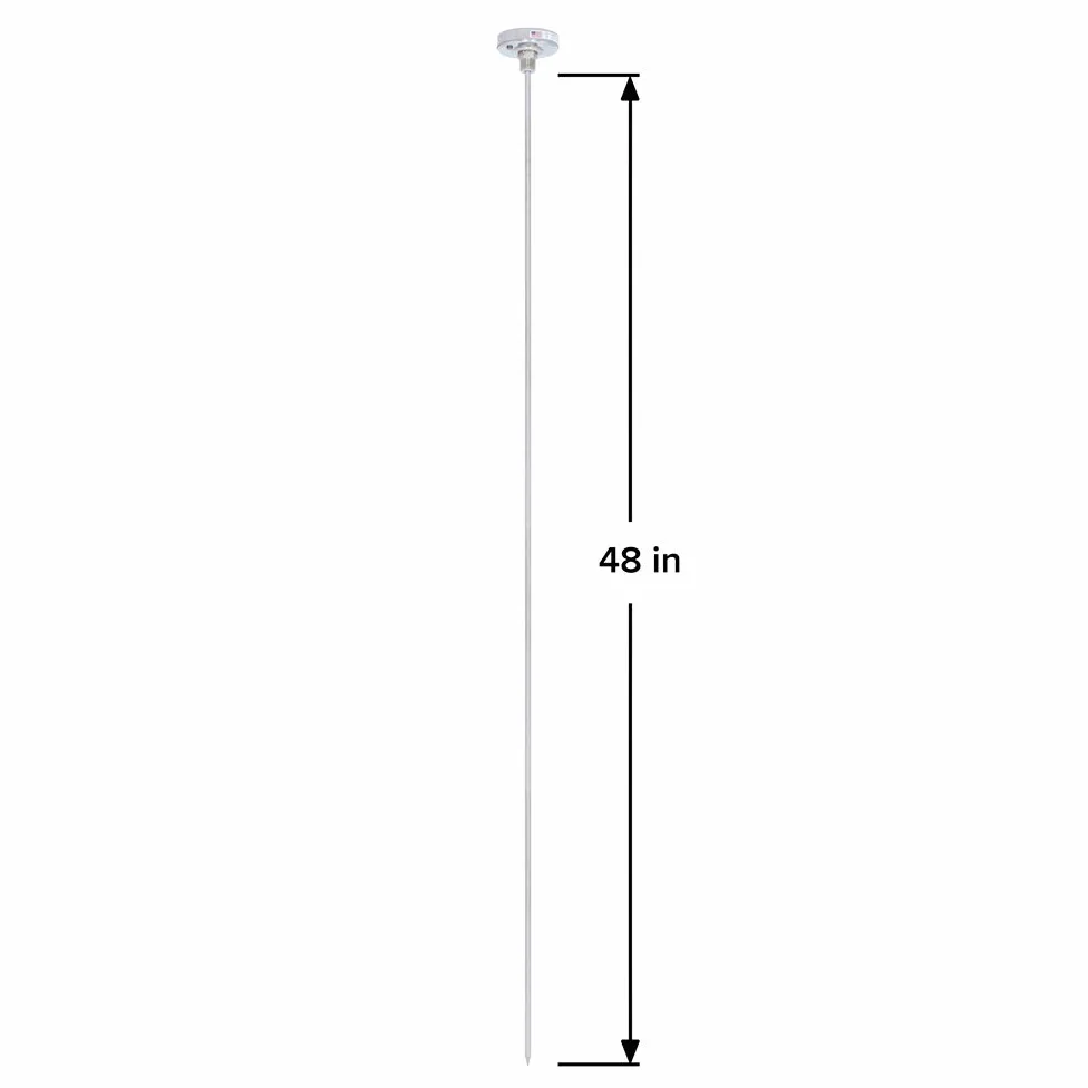 REOTEMP Thermomètre à Compost Heavy Duty – Fahrenheit et Celsius 48 inch Stem