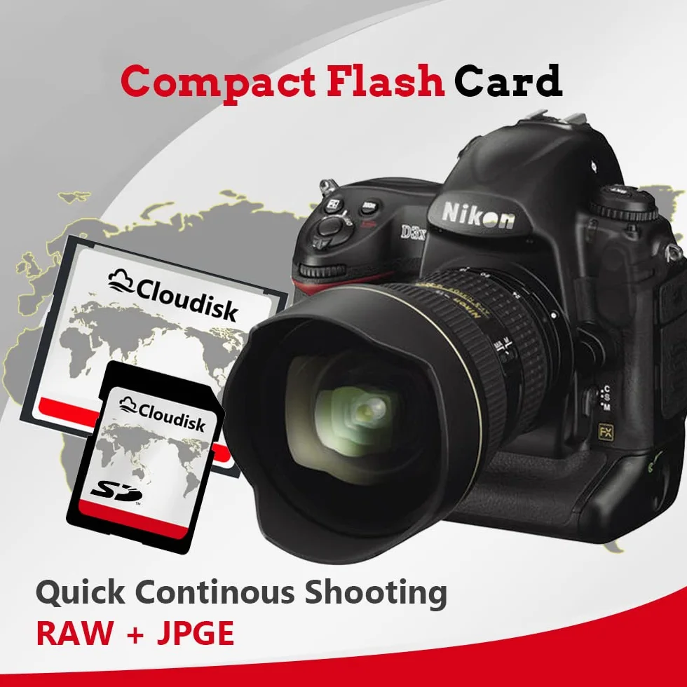 CompactFlash CF 2.0 16GB Carte Mémoire pour Appareil Photo Reflex Numérique
