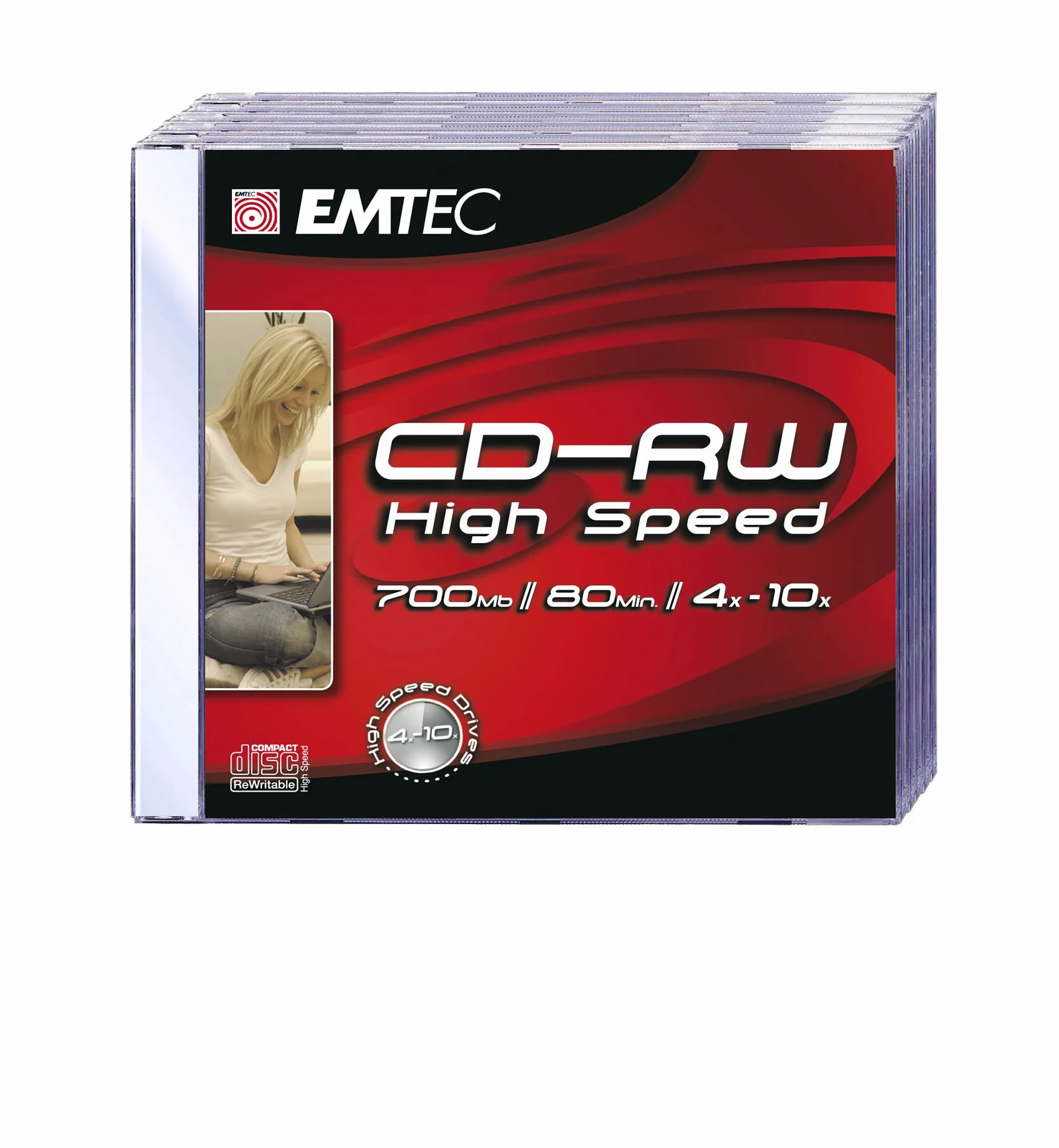 Emtec CD-RW 80MIN 700MB 4-10X 25P CB-24
