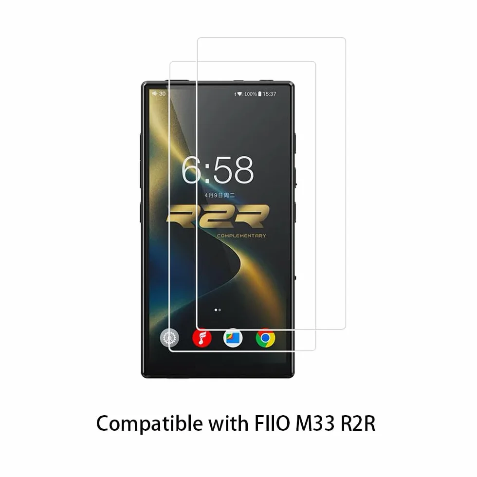 Lot de 2 films protecteurs d'écran en verre trempé pour FIIO M33 R2R, dureté 9H