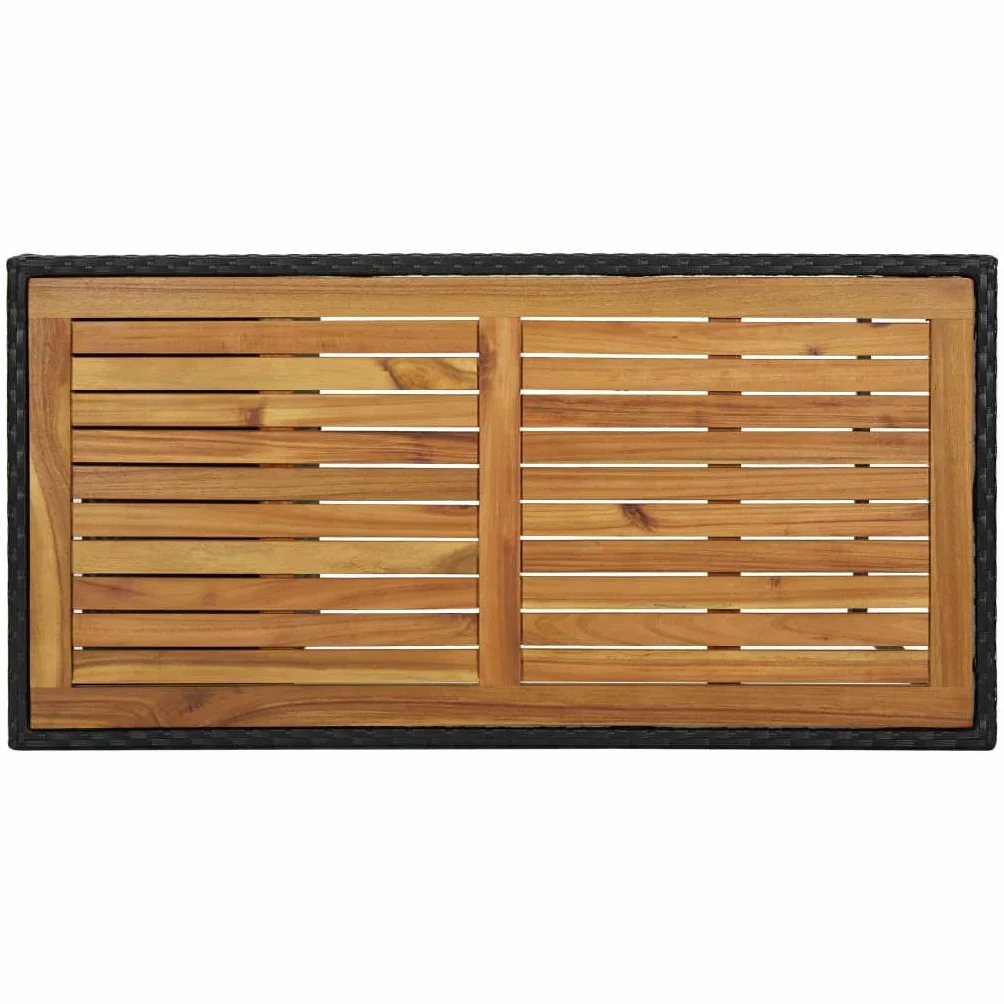 Ensemble de Bar de Jardin 5 pcs Résine tressée Noir Toshilian