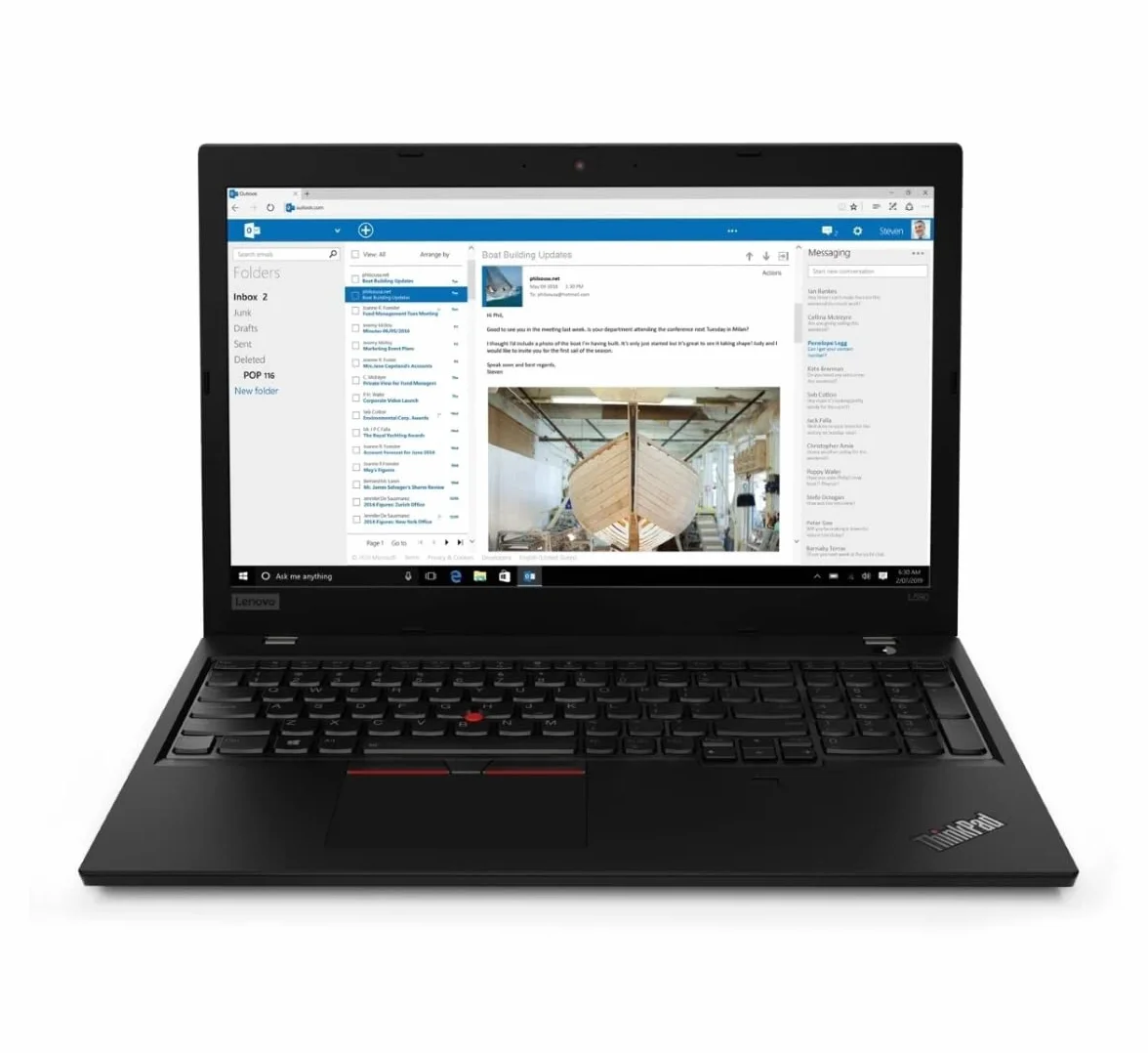 Lenovo ThinkPad L590 15,6" Full HD Intel Core i5 8365U SSD 512 Go RAM 16 Go Windows 11 Pro Ordinateur portable reconditionné