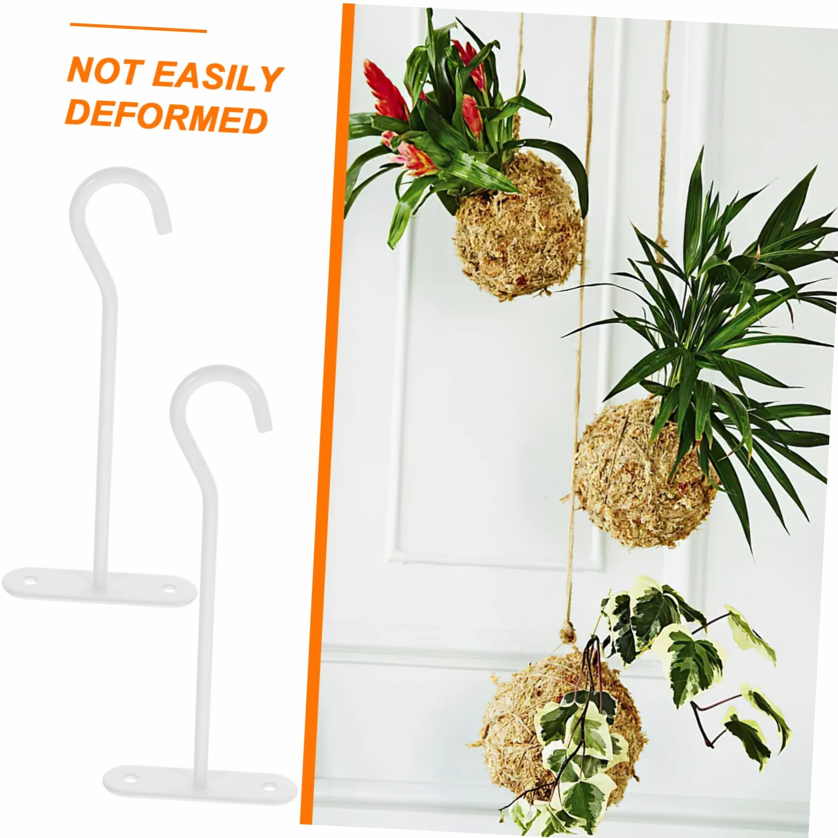 ibasenice 10 Ensembles Crochet pour Plante en Pot Cintres pour Plantes en Plein Air Crochets à Plantes pour Paniers Suspendus Crochets Extérieurs pour Plantes Suspendues Blanche Le Fer