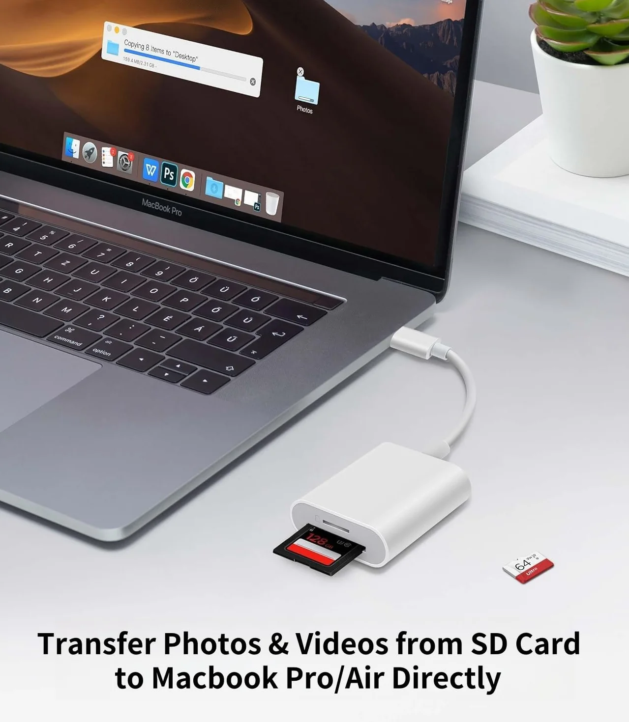Lecteur de Carte SD USB C, Adaptateur Micro SD vers Type C pour iPhone 16/15, MacBook, iPad Pro, Samsung Galaxy