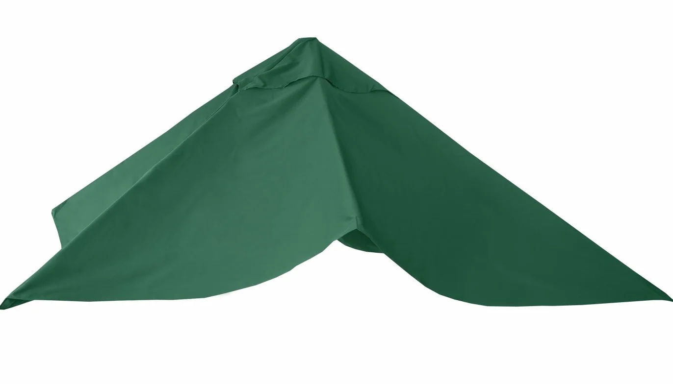 Mendler Toile de Rechange Parasol déporté 3x3m Vert foncé
