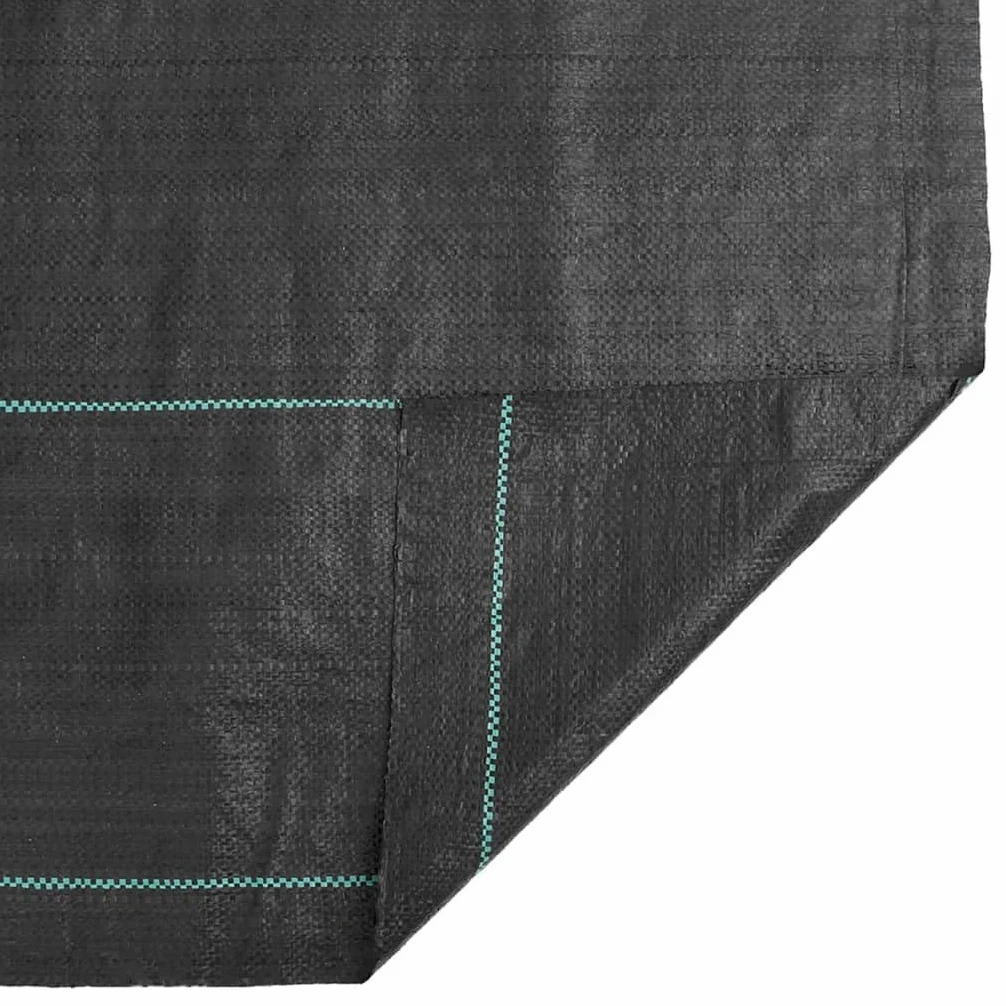 Membrane Anti-Mauvaises Herbes Noir 1,5x10 m PP géotextile pour Jardin terrasse pelouse Drainage séparation stabilisation Protection des Racines