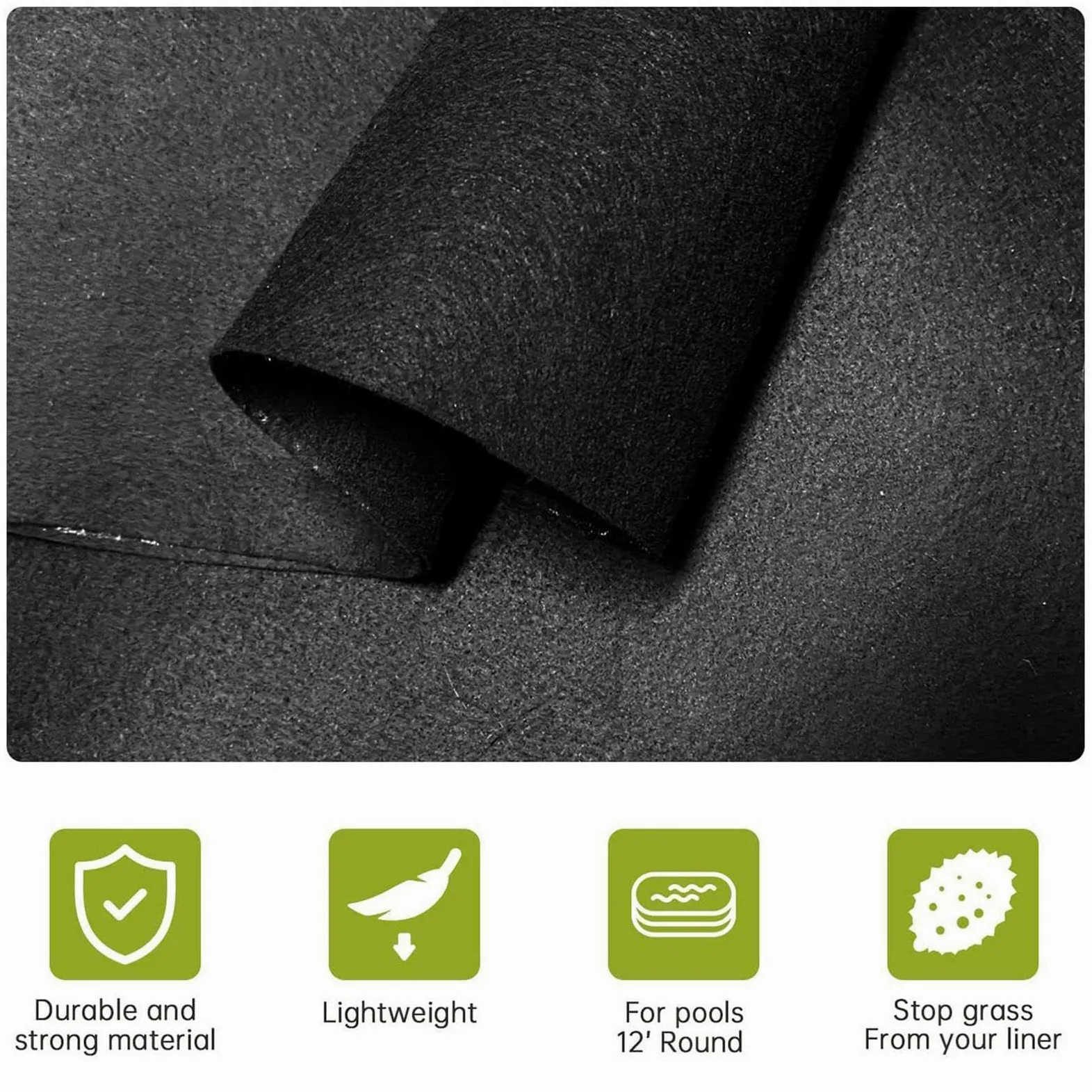 Tapis Piscine Hors Sol Ronde, Tapis De Sol Rond pour Spa, Tapis De Sol pour Piscine, Bâche De Protection pour Bassin, Équipement De Sécurité pour Spas, Centres De Vacances, Villas, Hôtel
