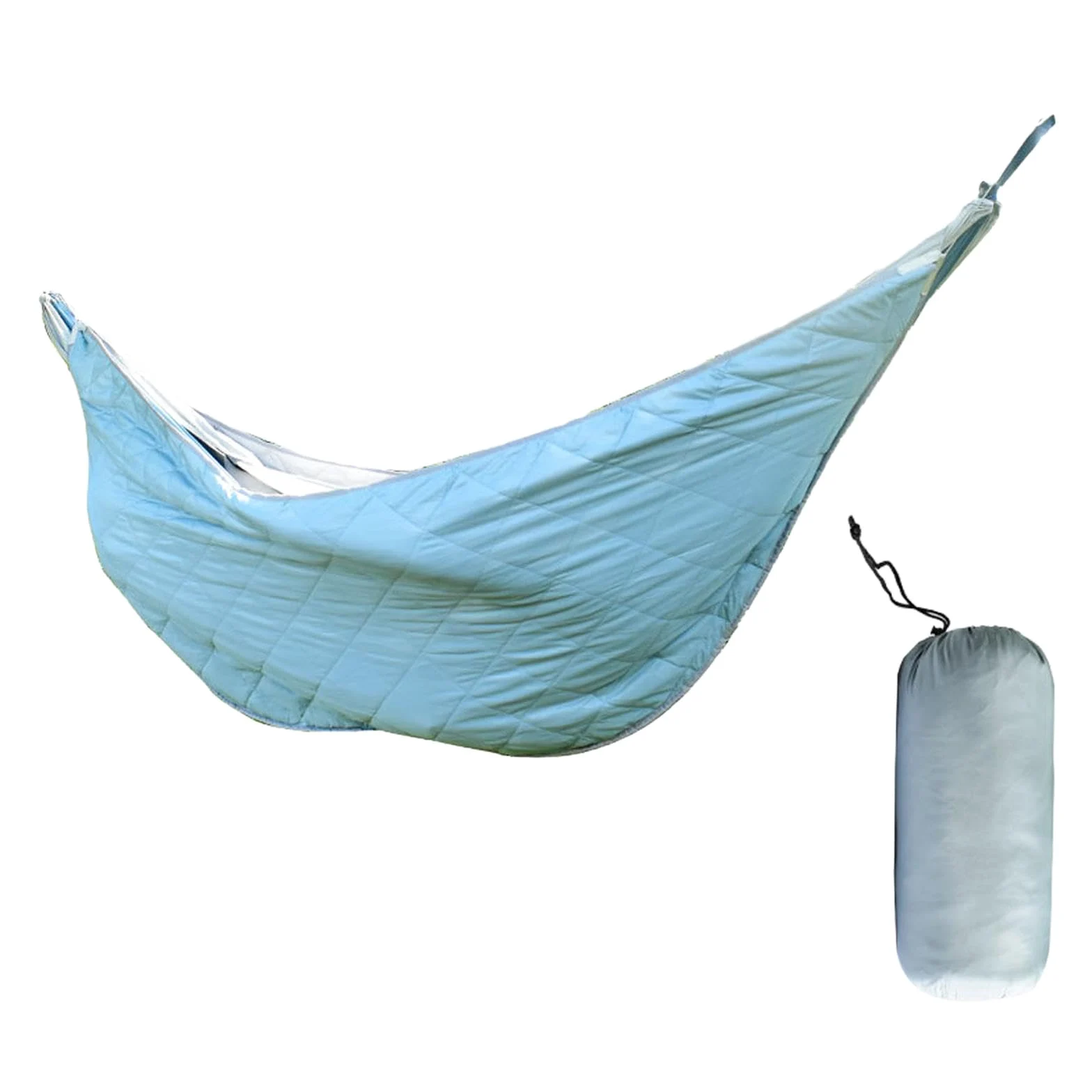 MERIGLARE Hamac de Camping Chaud, Portable, Coupe-Vent et épais, pour Une Personne, Idéal pour Le Camping, La Randonnée et Le Camping dans Le Jardin, Bleu
