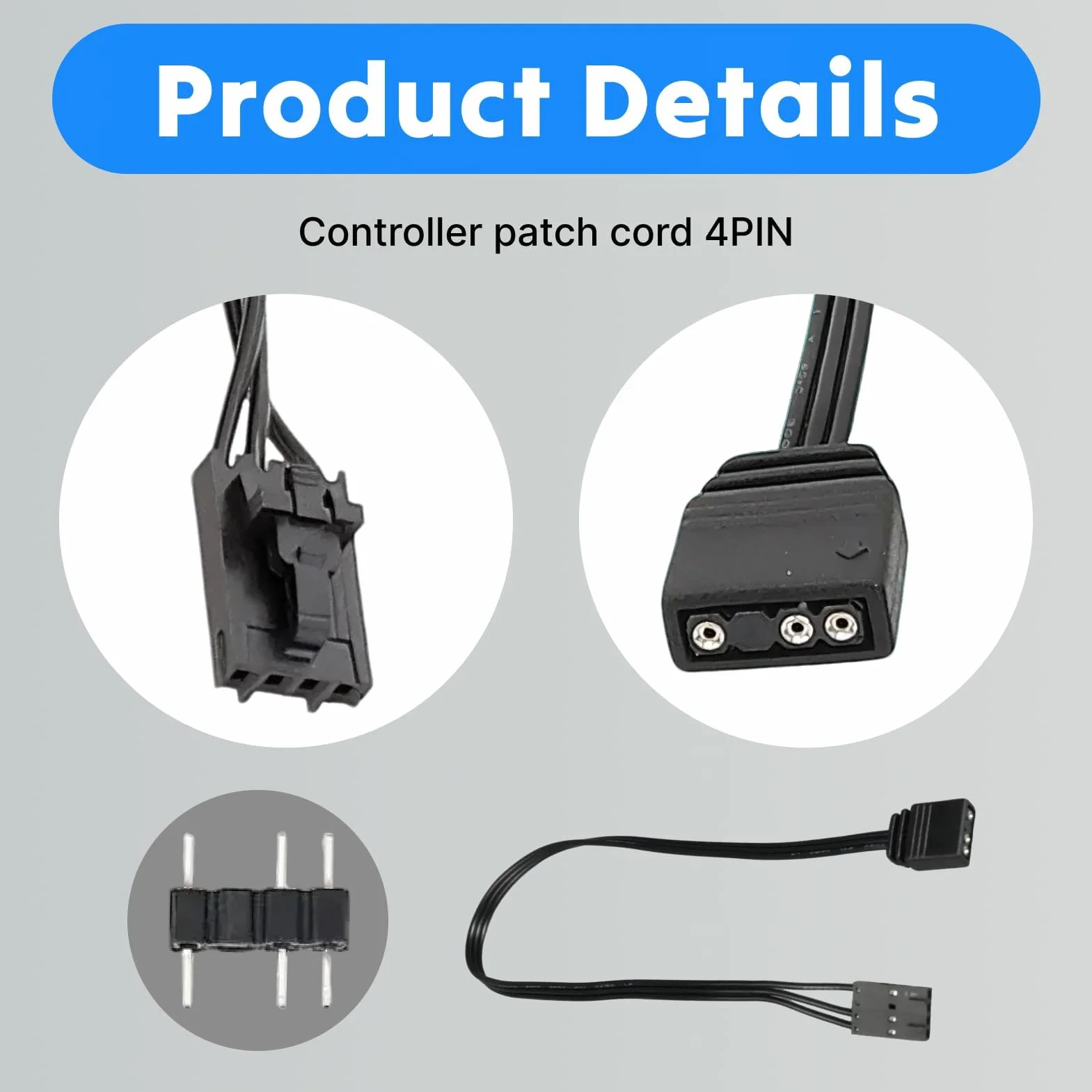 Câble Adaptateur RGB 4 Broches vers 5V pour Corsair Commander Core iCUE, Connecteur ARGB 3 Broches