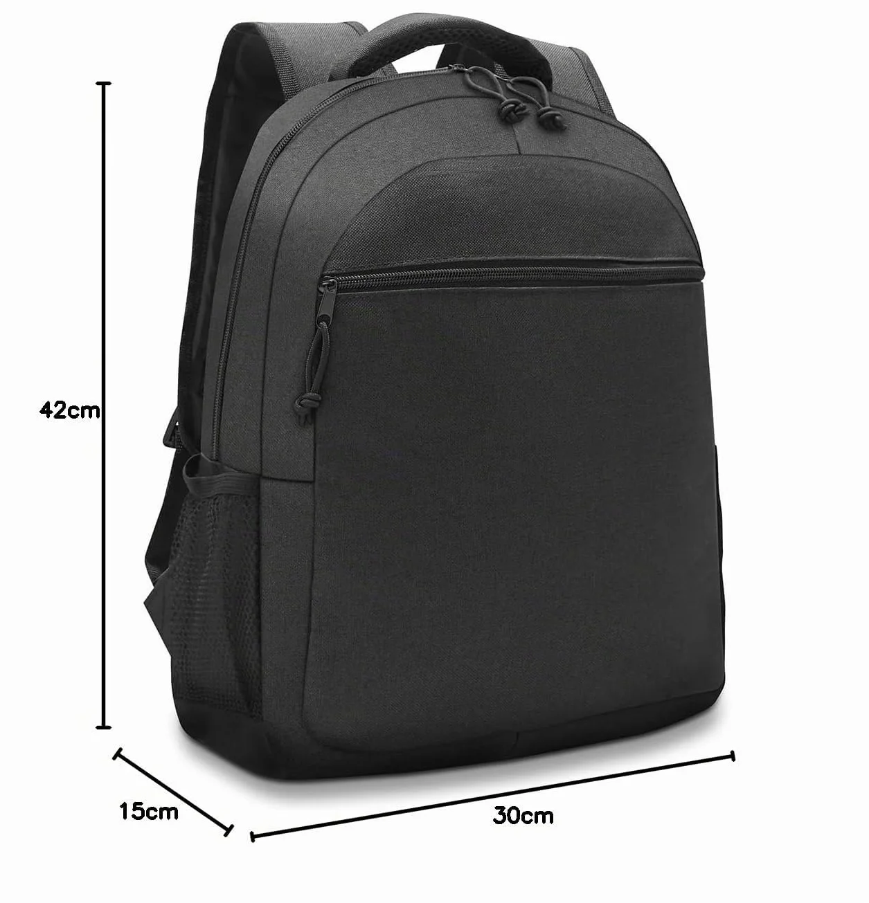 Waytex Sac à dos PC 15" 2 poches zippées Noir