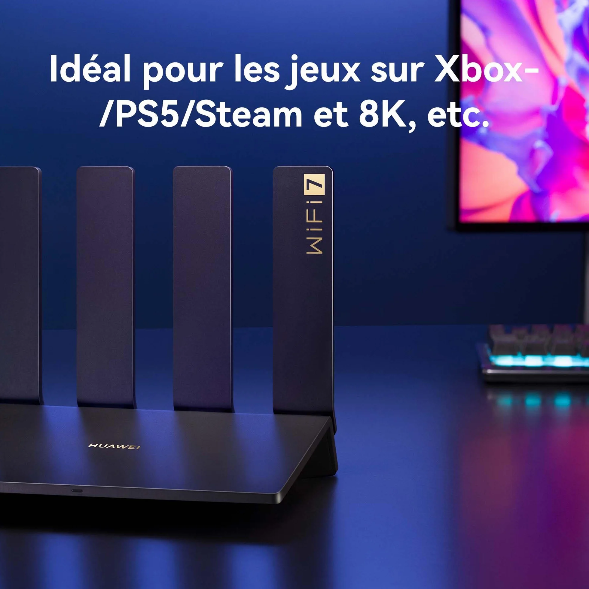 HUAWEI WiFi BE3 Pro, Wi-Fi 7 Double Bande 3,6 Gbit/s, Antenne Intelligente, 2x2,5GE+2xGE