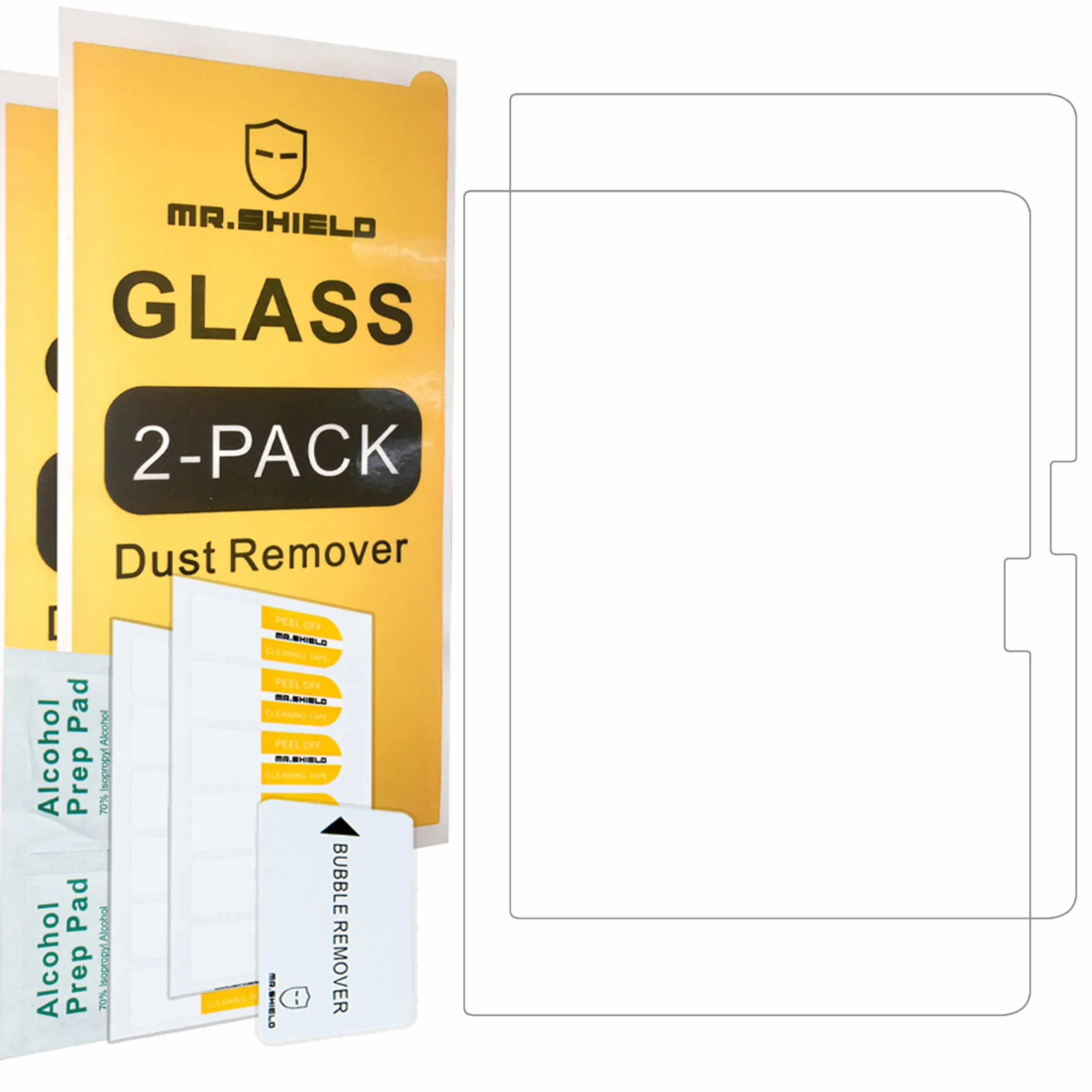 Mr.Shield Verre Trempé pour MacBook Air 13.6 pouces M3 M2 2024 2022 Lot de 2 Film Protecteur d'écran 9H Dureté