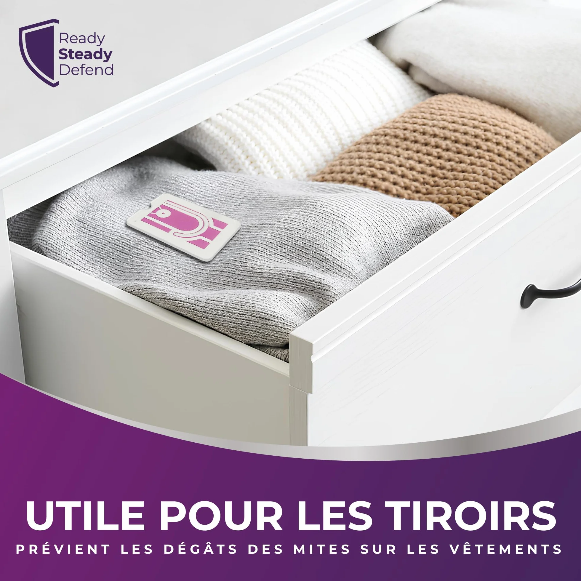Anti-mites Vêtements Parfum Lavande 9 Textiles Protection 2 Mois